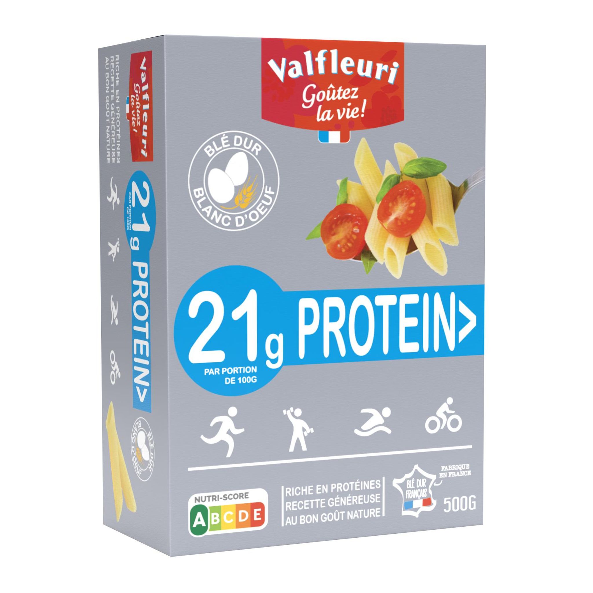 VALFLEURI Penne protéinées 500g
