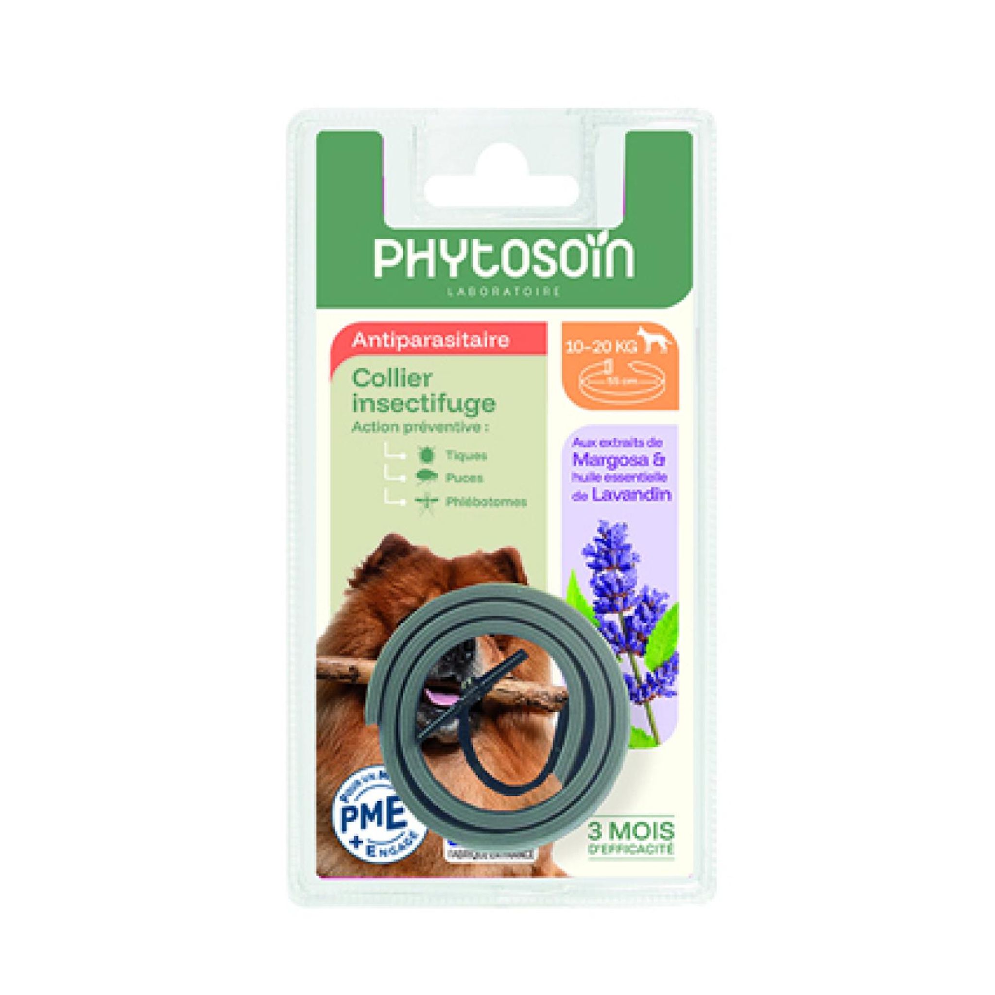 PHYTOSOIN Collier insectifuge Taille M pour chien 1 pièce
