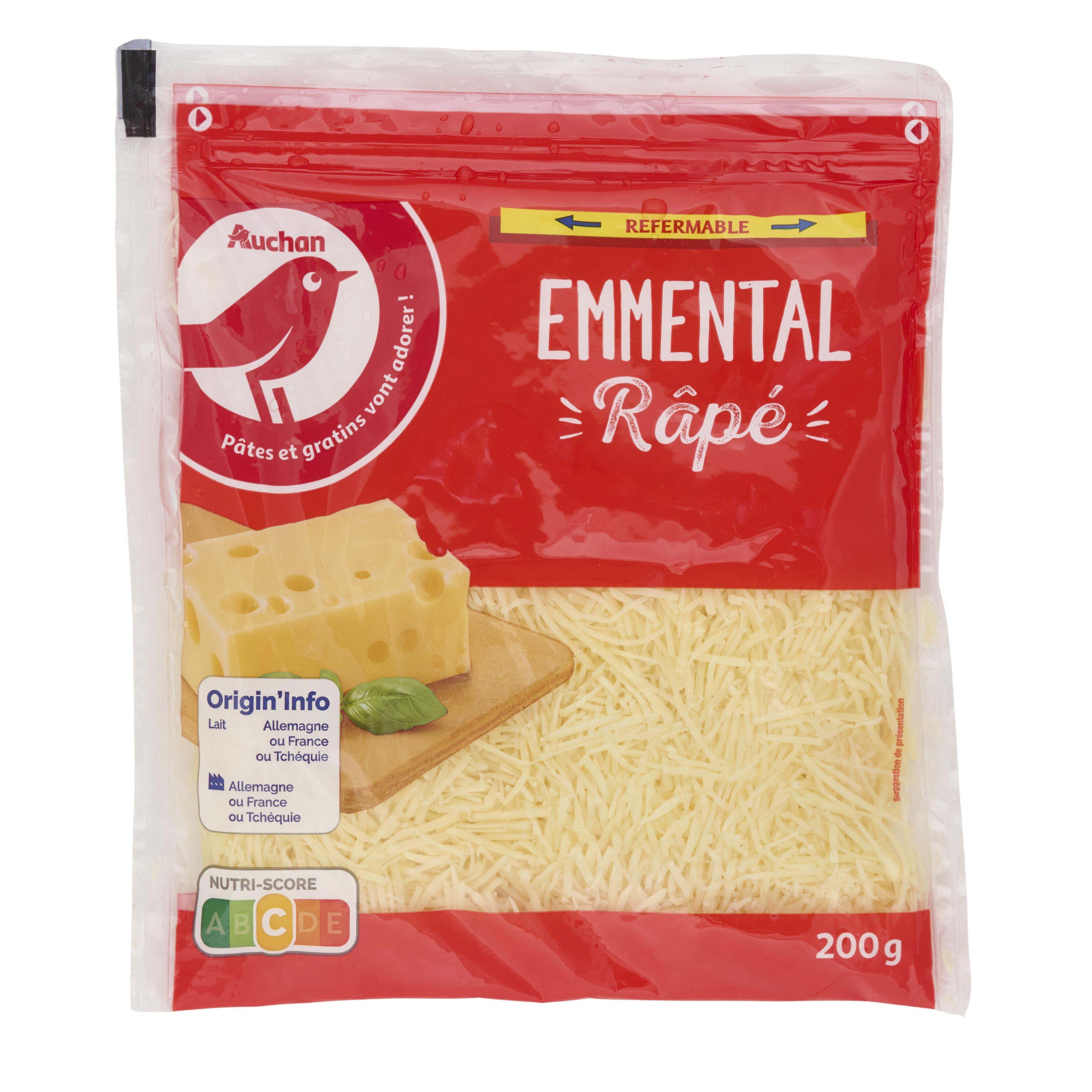 AUCHAN Emmental râpé origine UE 200g