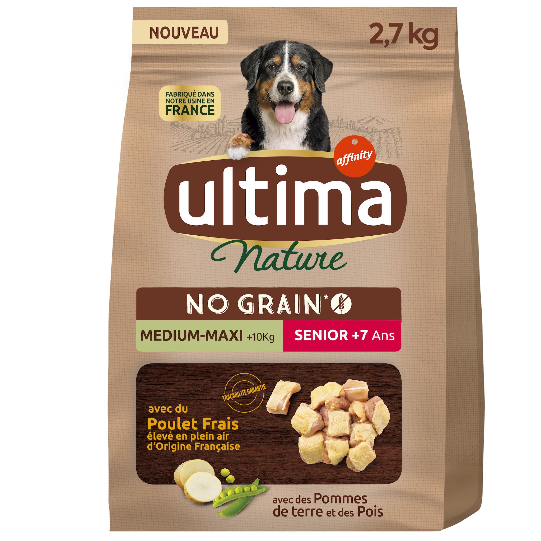 ULTIMA NATURE Croquettes MedMax au poulet sans céréales pour chien senior 2,7kg