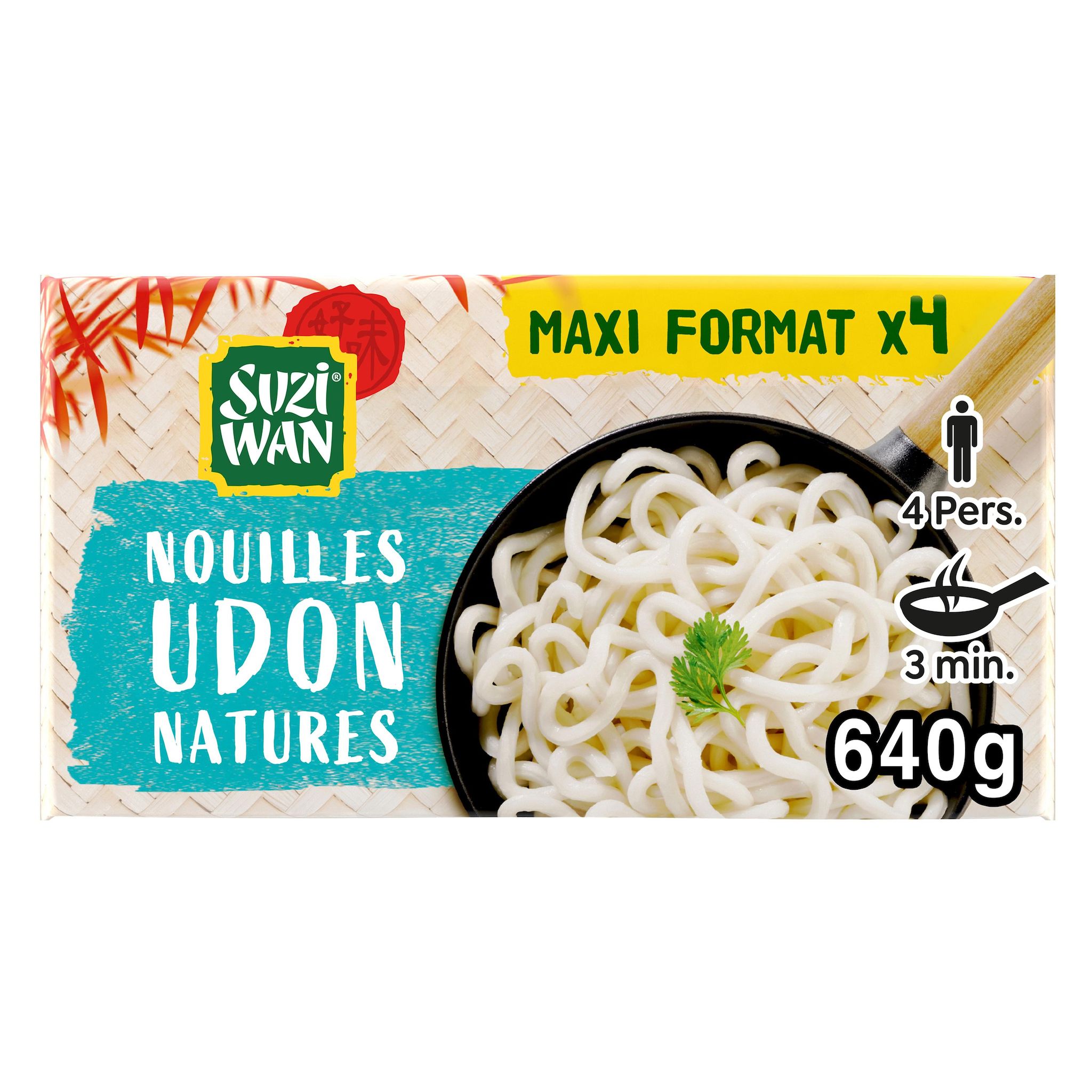 SUZI WAN Nouilles udon précuites natures 4x150g