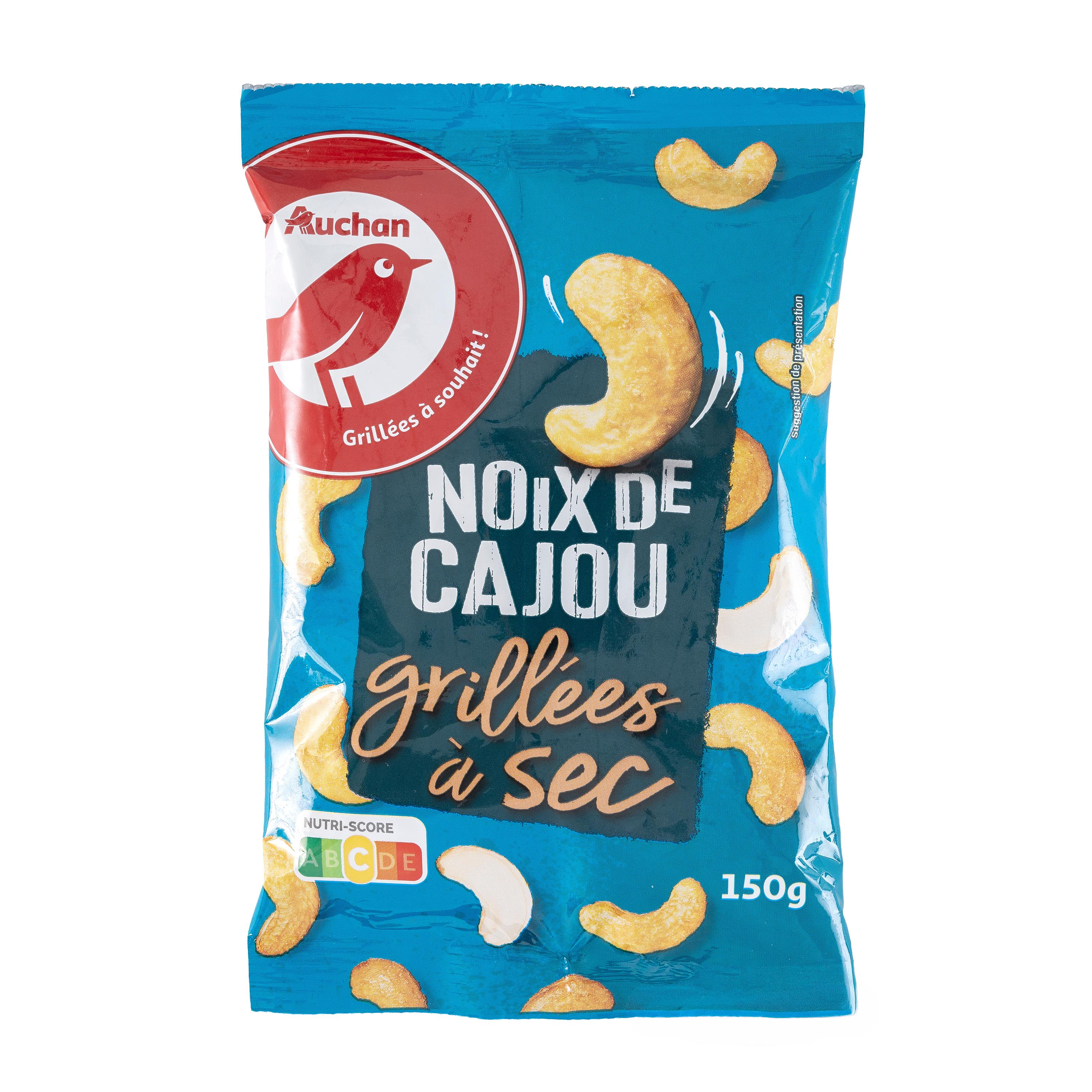 Voir la diapositive 3 : AUCHAN Noix de cajou grillées à sec 150g