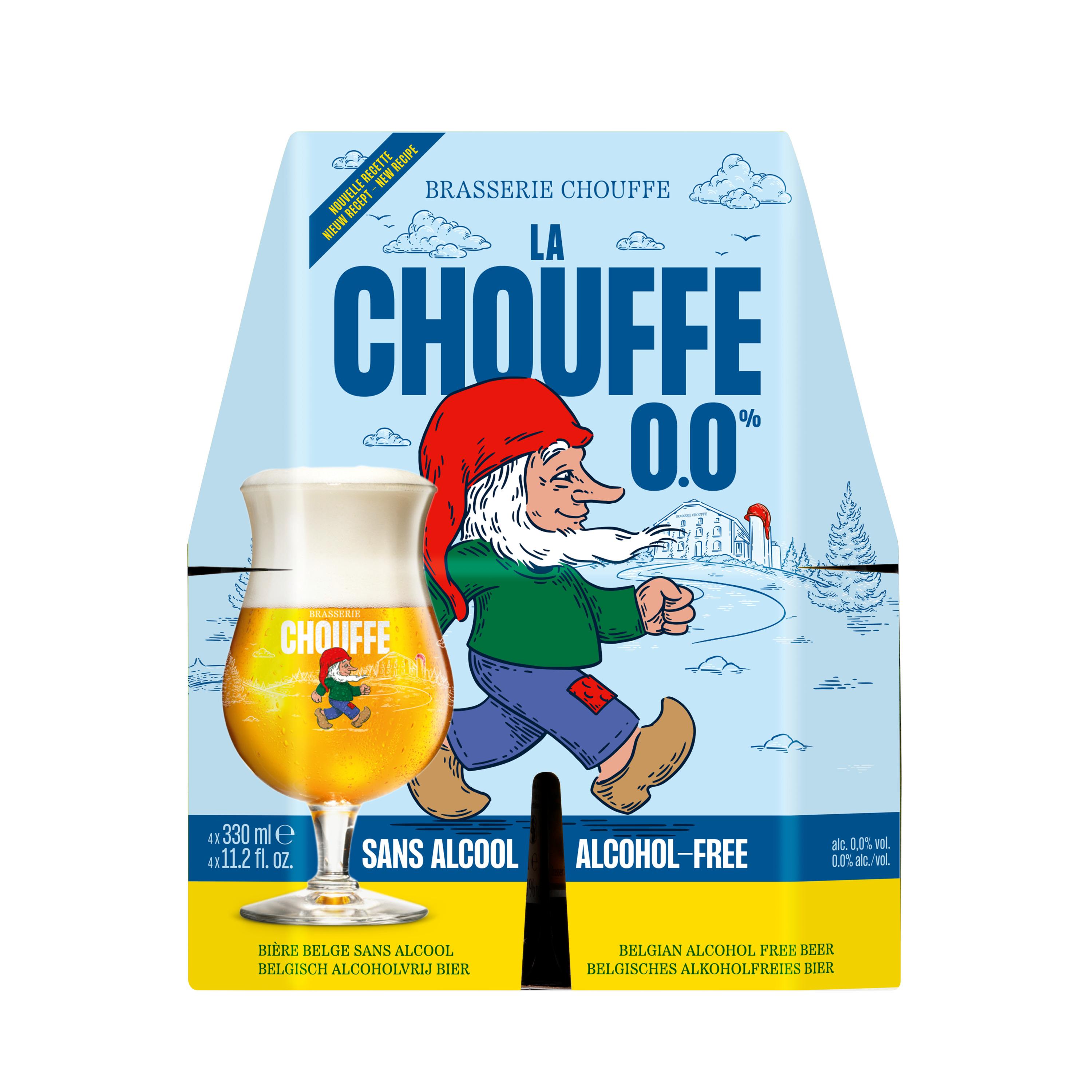 CHOUFFE Bière belge blonde sans alcool 4x33cl