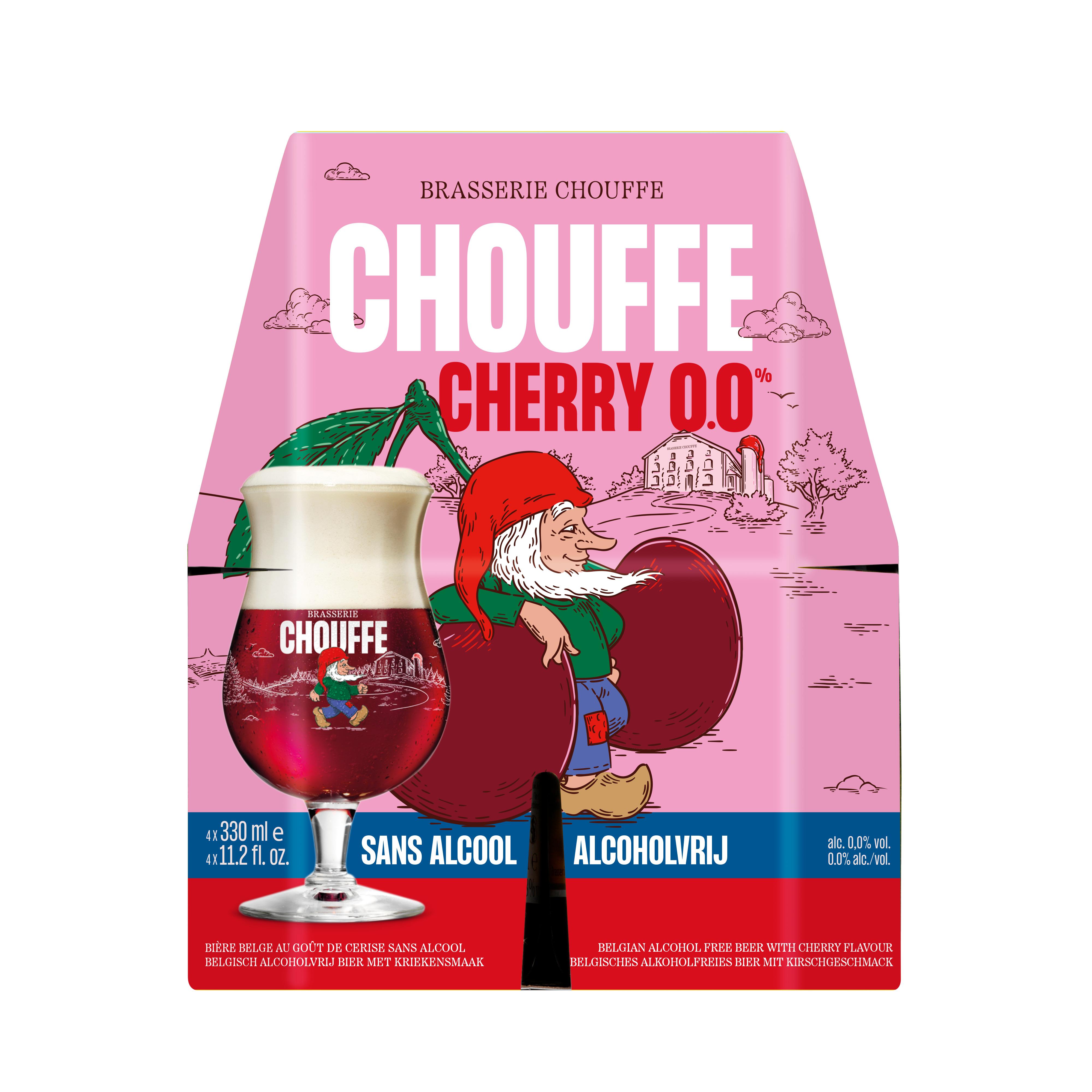 CHOUFFE Bière cherry sans alcool 4x33cl