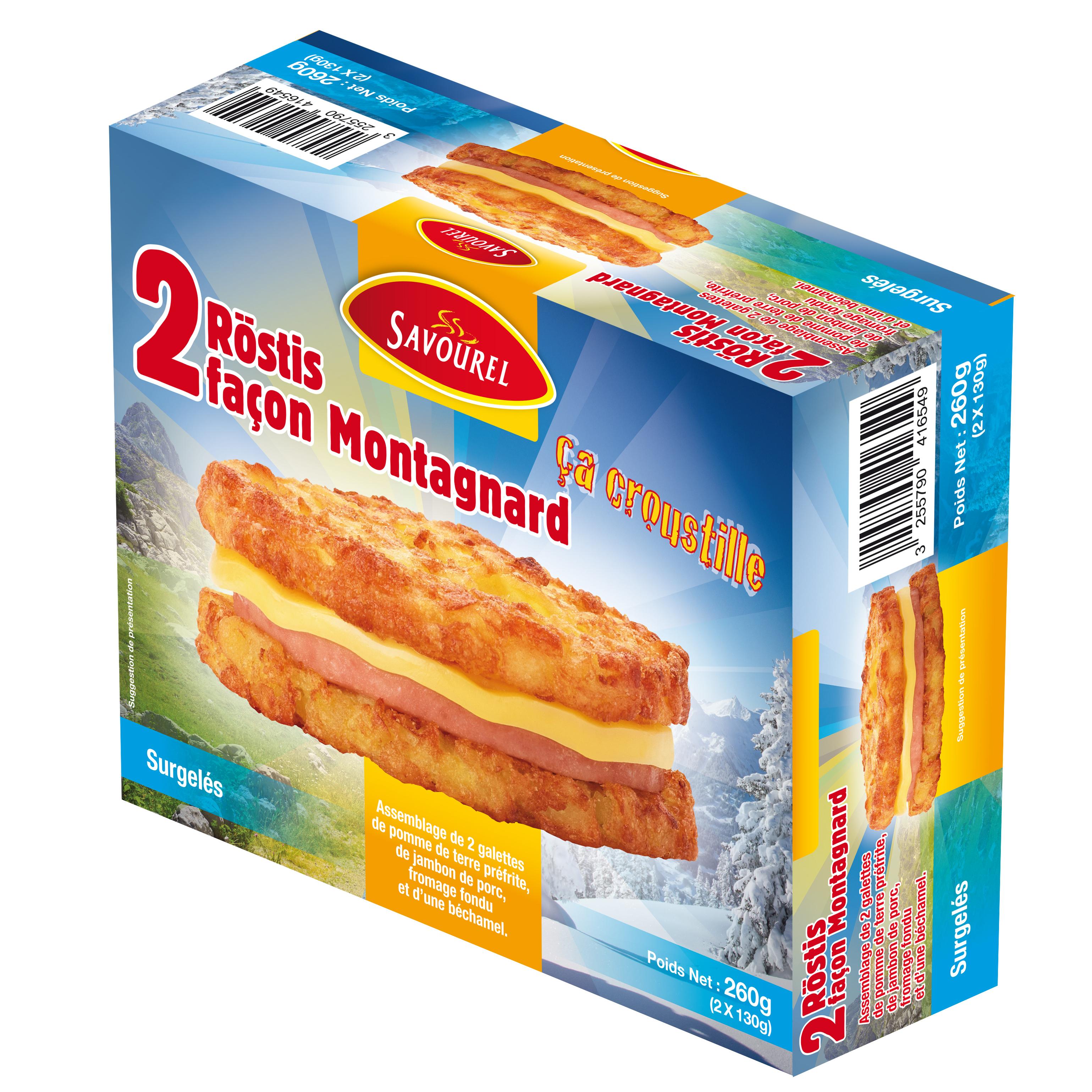 GOUTS & COULEURS Röstis de pommes de terre montagnard tradition surgelés four prêt à l'emploi 260g