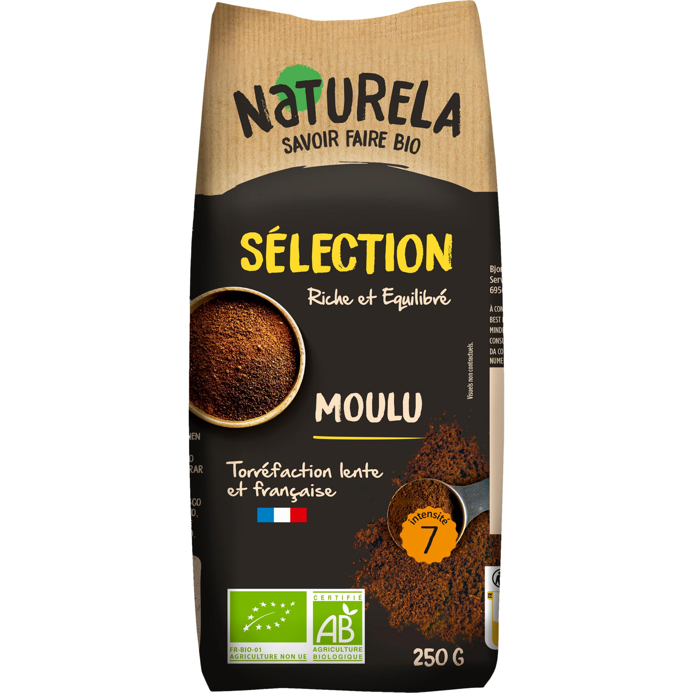 NATURELA Café sélection moulu bio Intensité 7 250g