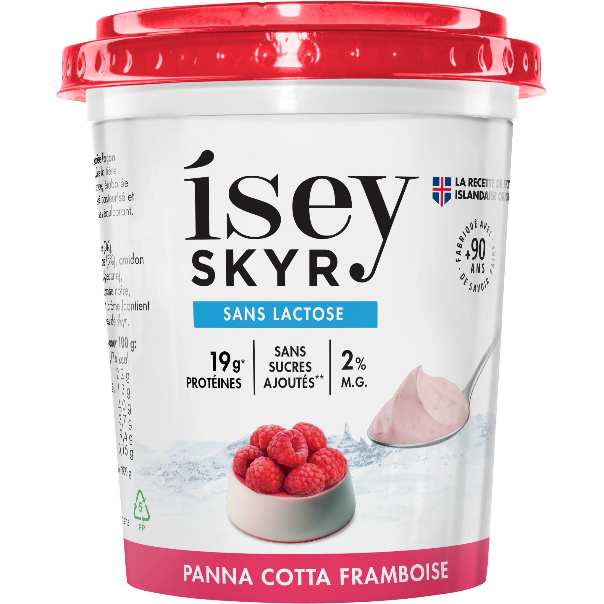 ISEY Skyr pana cotta framboise 400g