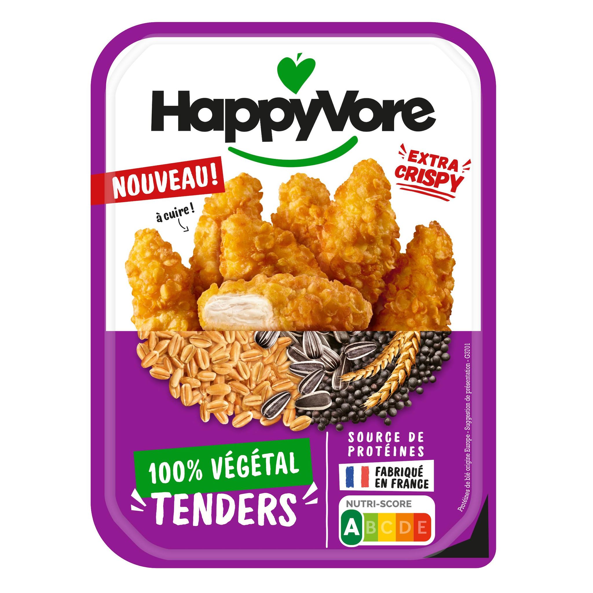 HAPPYVORE Tenders extra crispy 100% végétal 180g