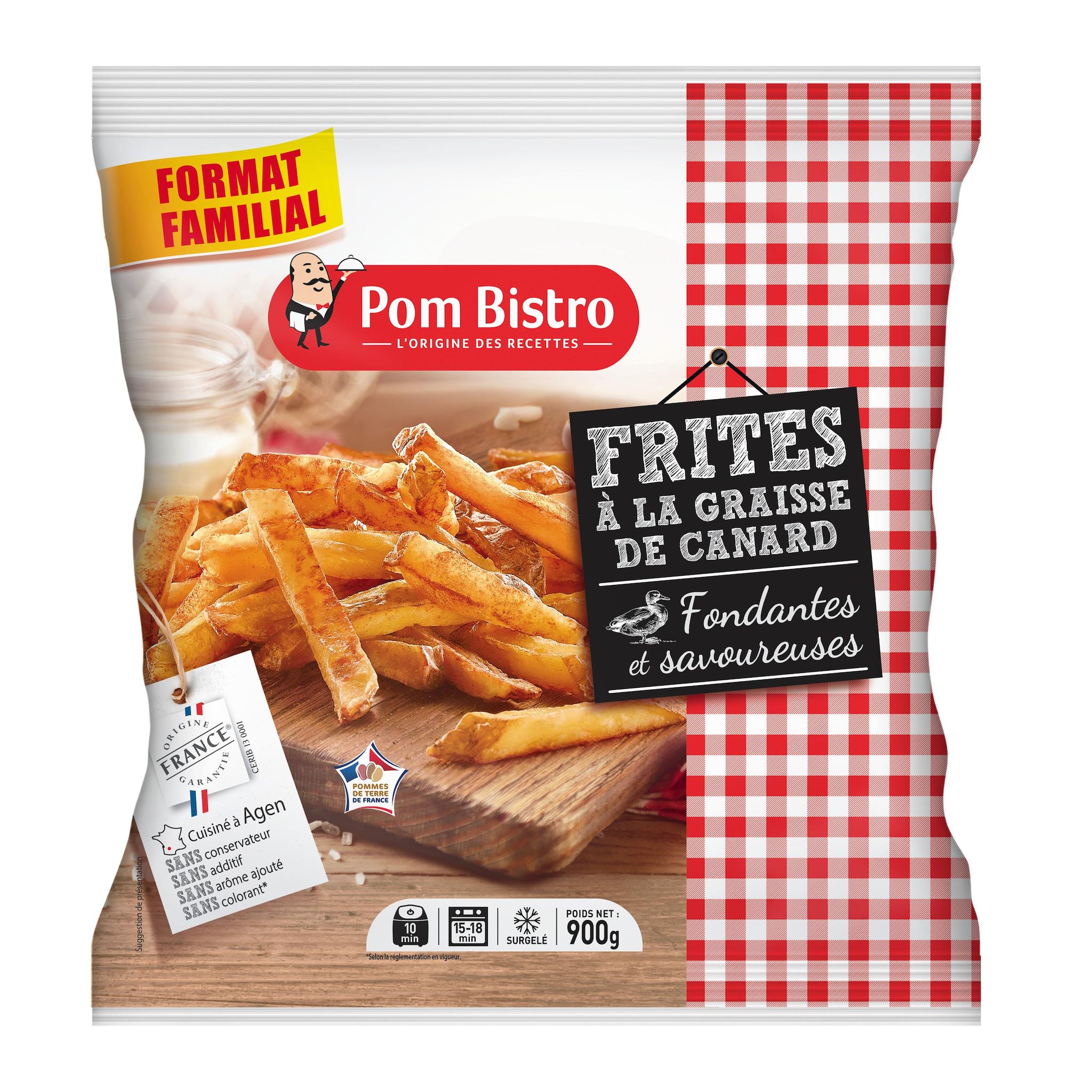 POM BISTRO Frites cuisinées à la graisse de canard extra fines four 900g