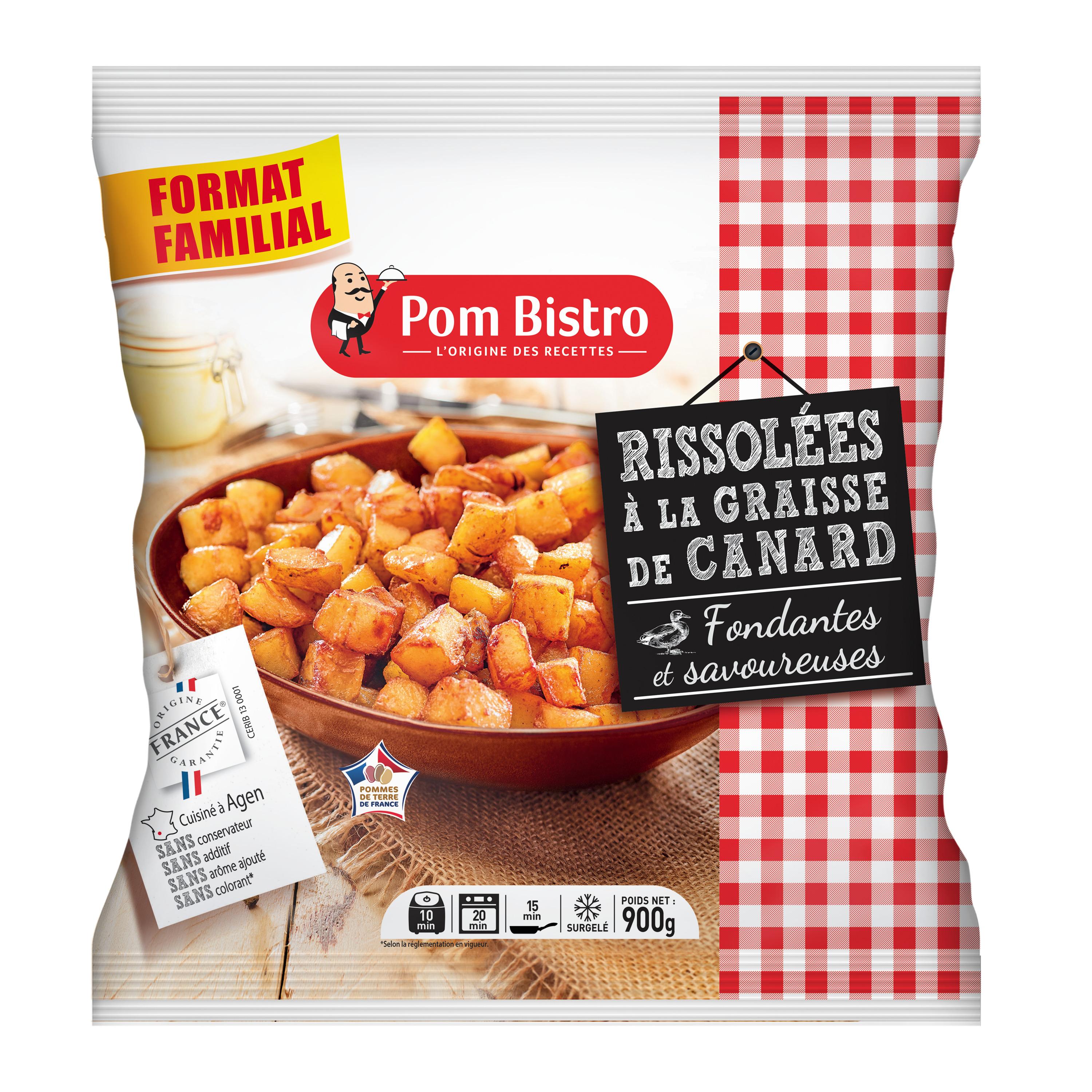POM BISTRO Pommes de terre rissolées cuisinées à la graisse de canard - four 900g