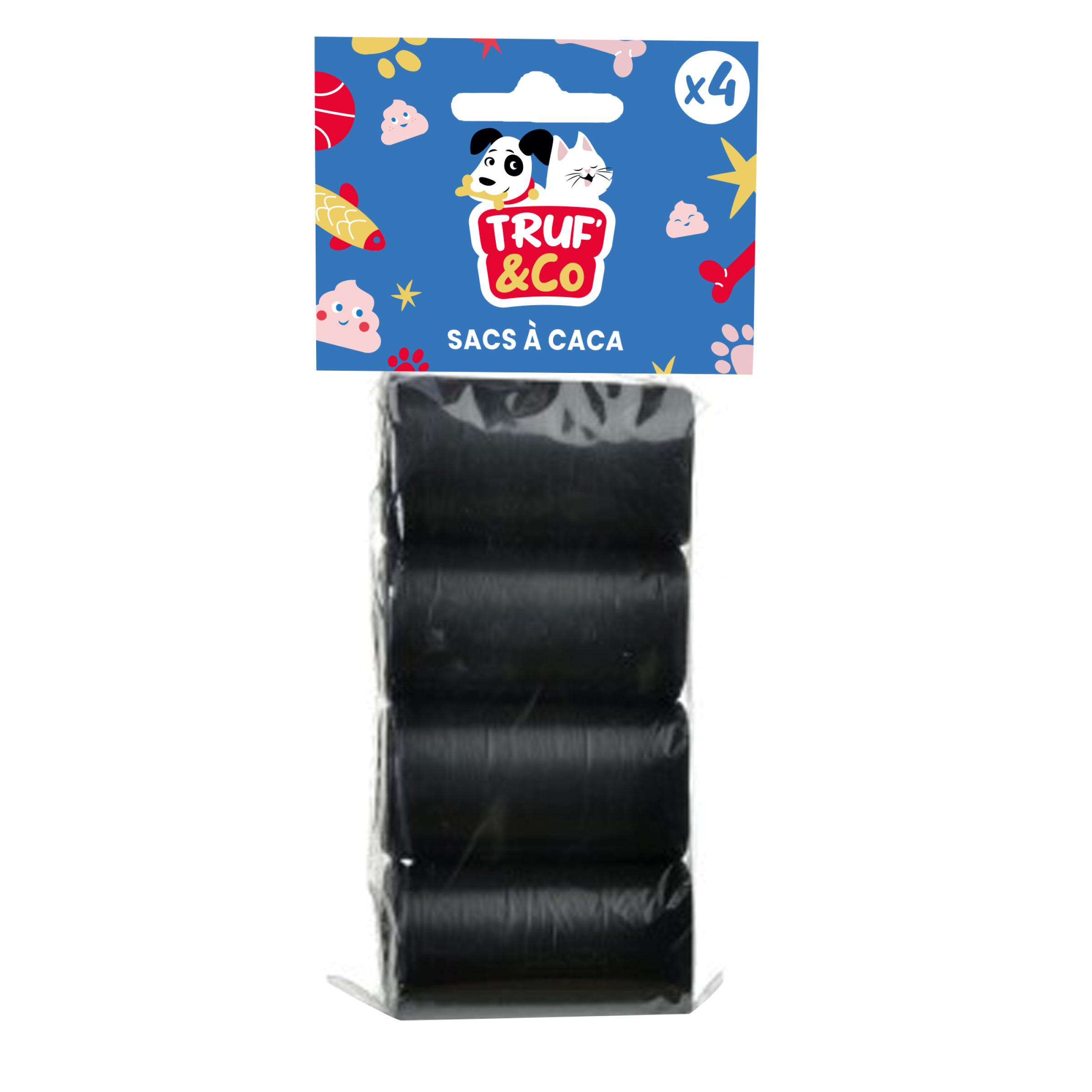 TRUF' & CO Sacs à crottes noir 4 pièces