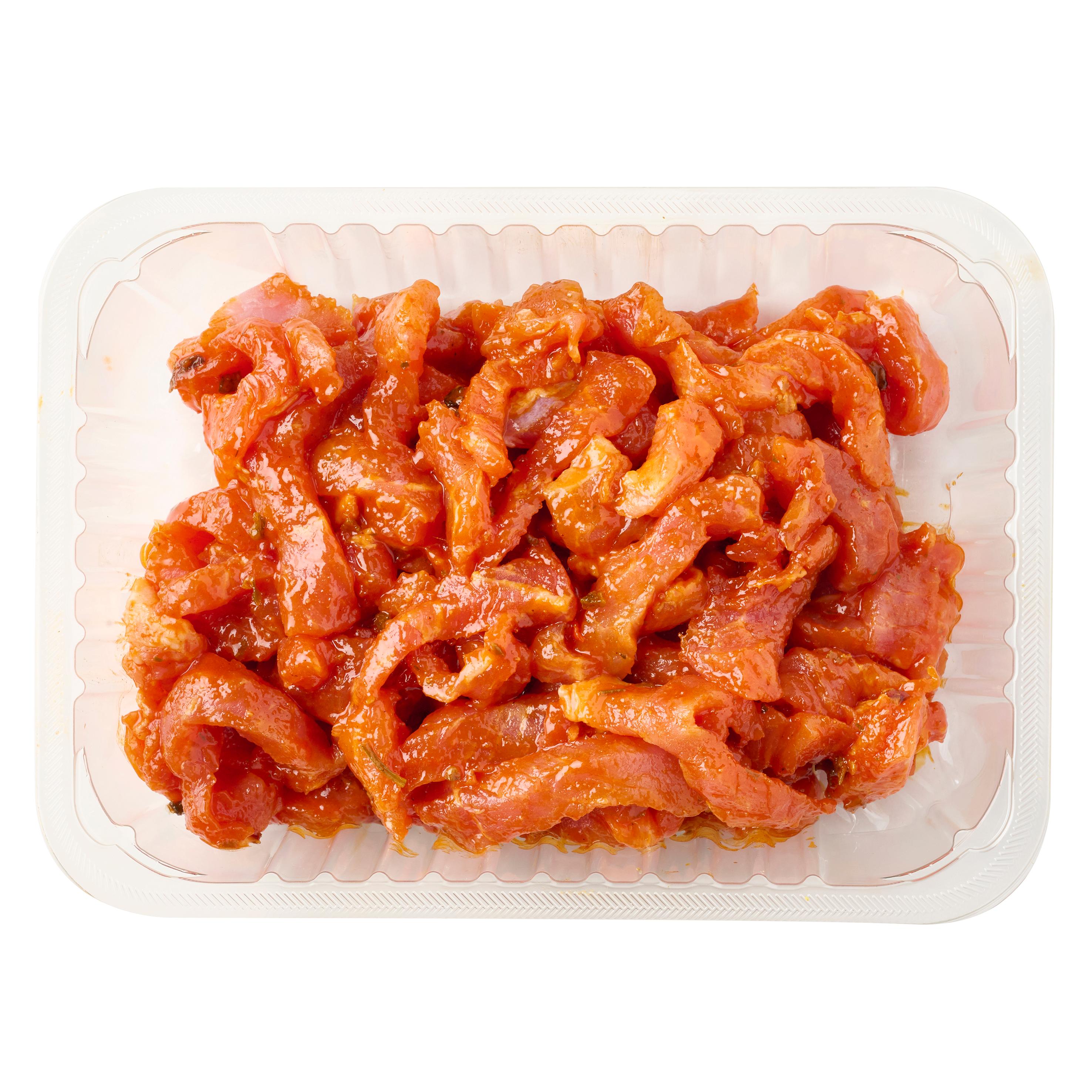 Voir la diapositive 2 : MON BOUCHER Emincé de porc Tex Mex 350 g