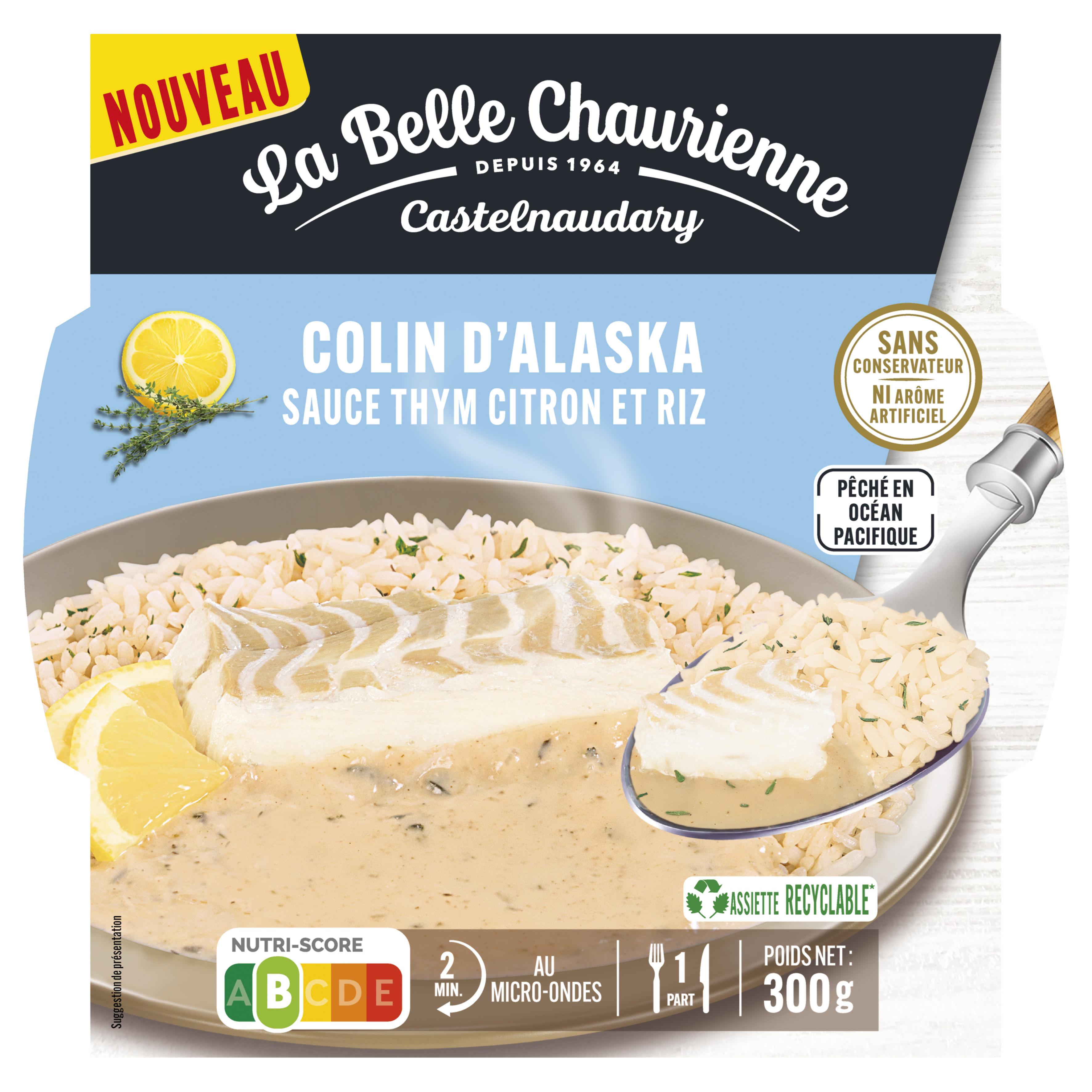 LA BELLE CHAURIENNE Colin micro-ondable riz thym citron 300g