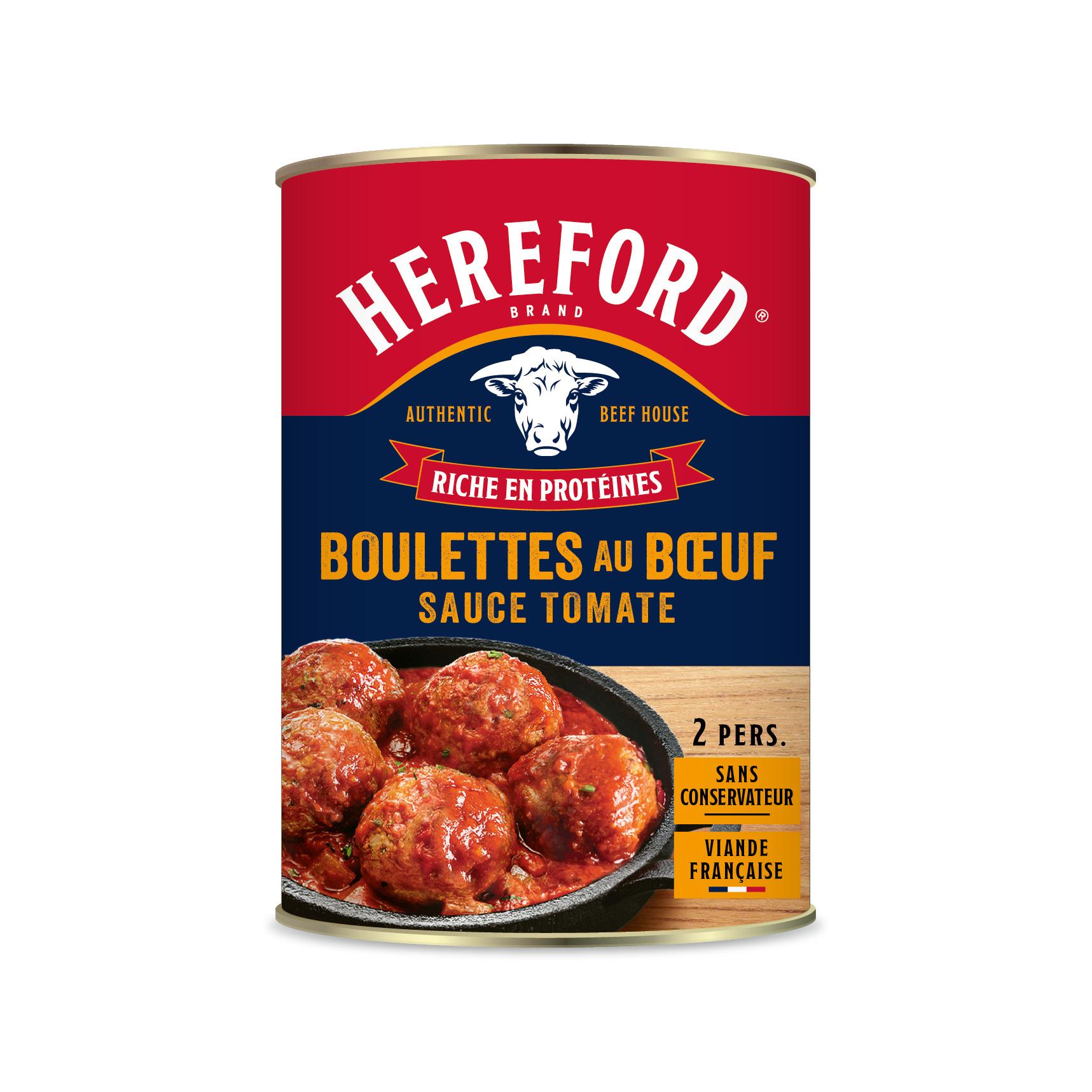 HEREFORD Boulettes au boeuf sauce tomate 2 portions 400g