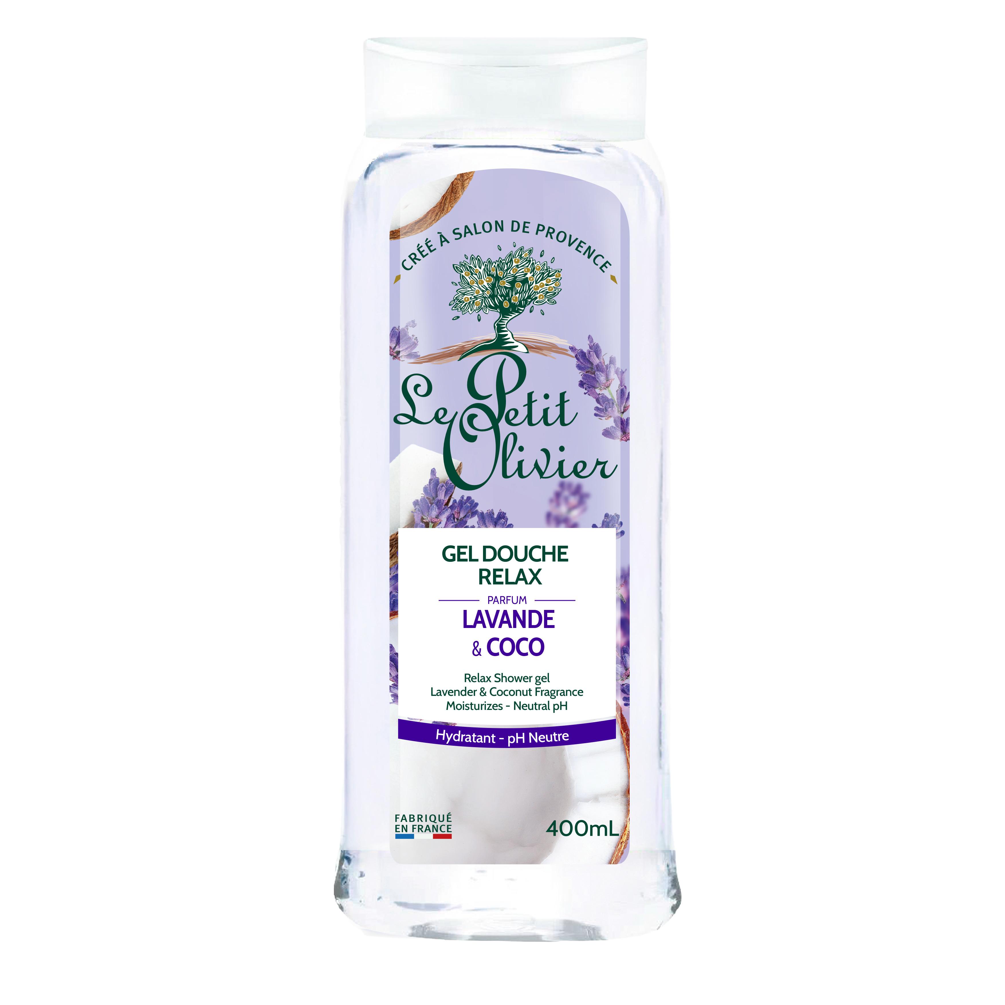 LE PETIT OLIVIER Gel douche relax parfum lavande coco 400ml