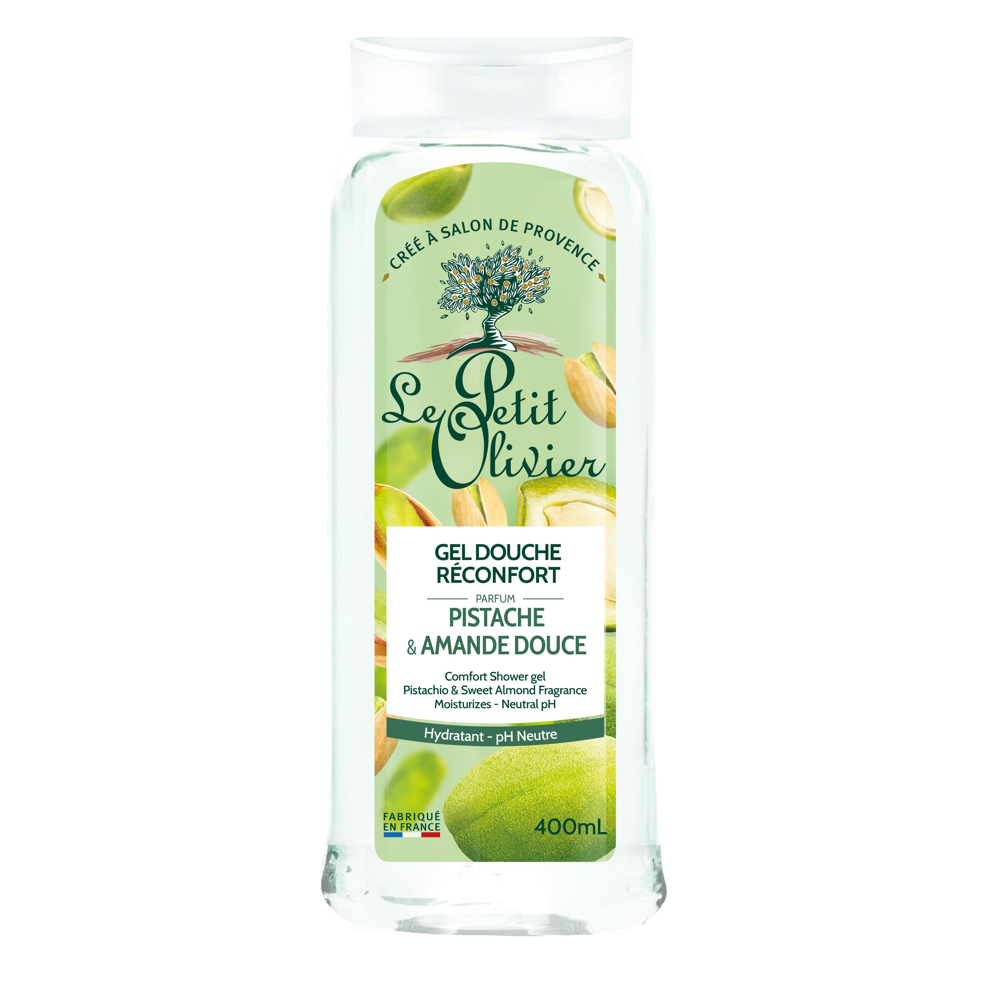 LE PETIT OLIVIER Gel douche réconfort parfum pistache amande douce 400ml