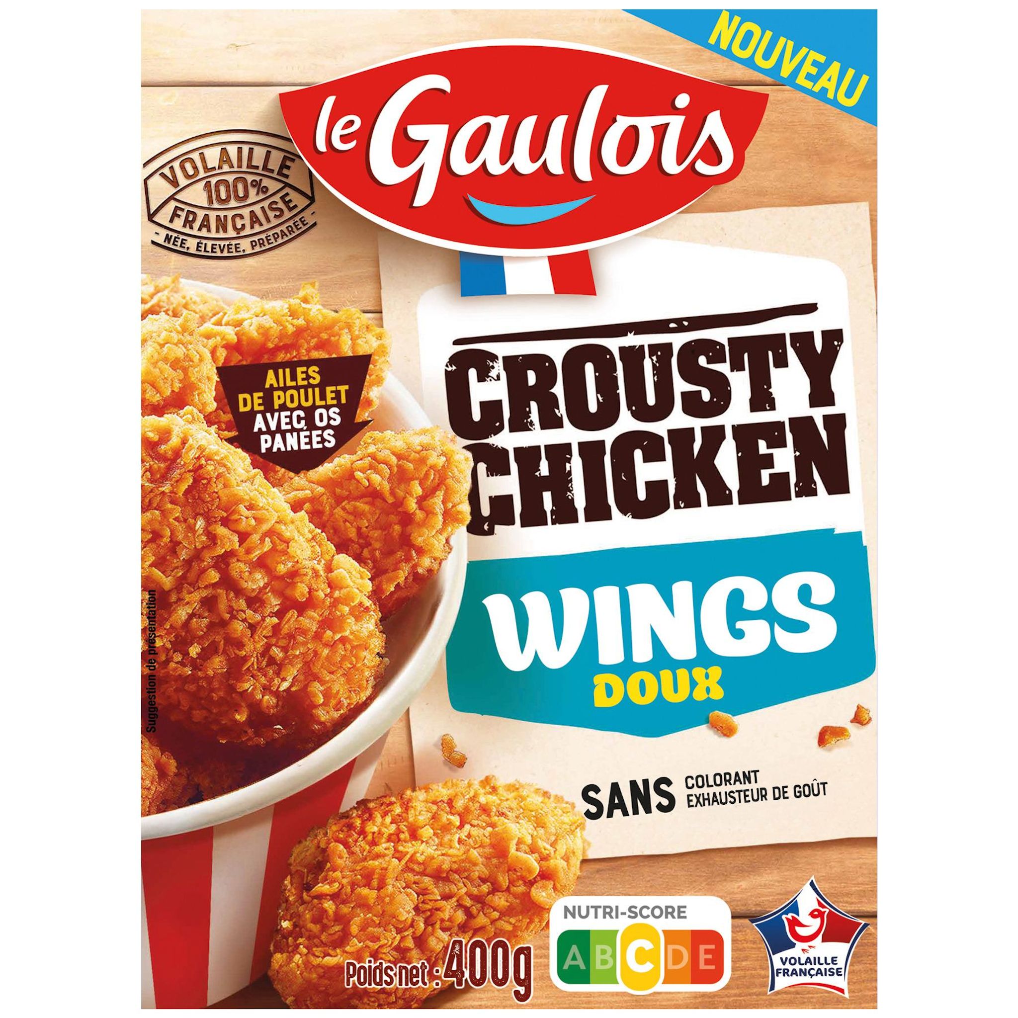 LE GAULOIS Crousty chicken wings doux 400g