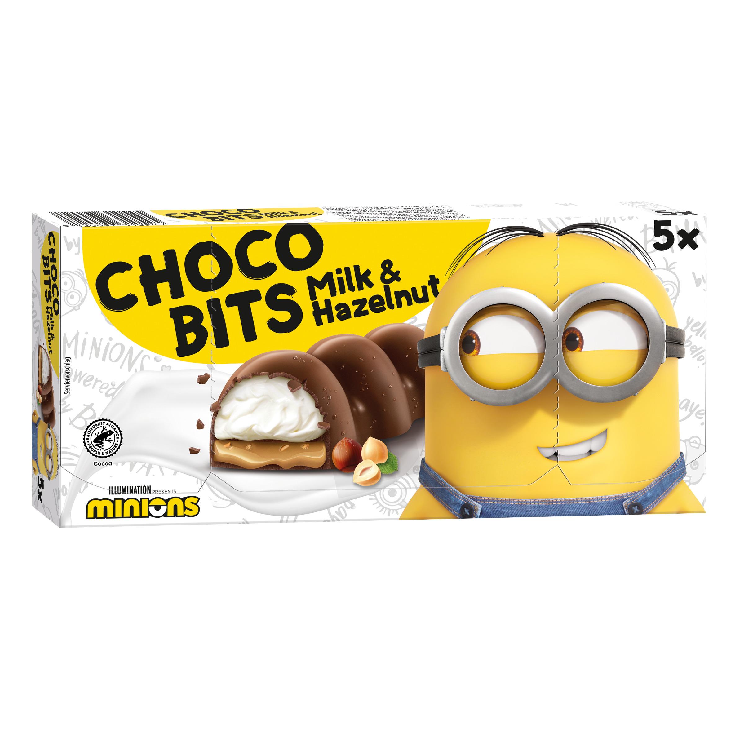 MINION Barres fourrées au lait et aux noisettes enrobées de chocolat au lait 5 pièces 5x20,5g