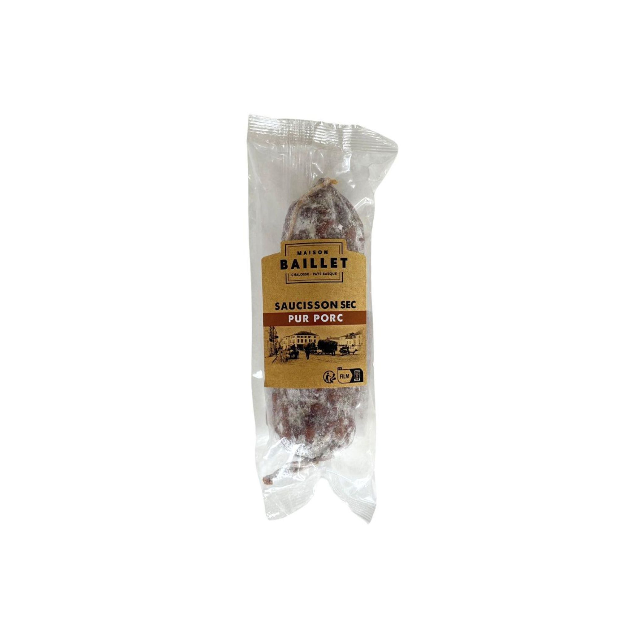 BAILLET Saucisson pur porc nature 180g