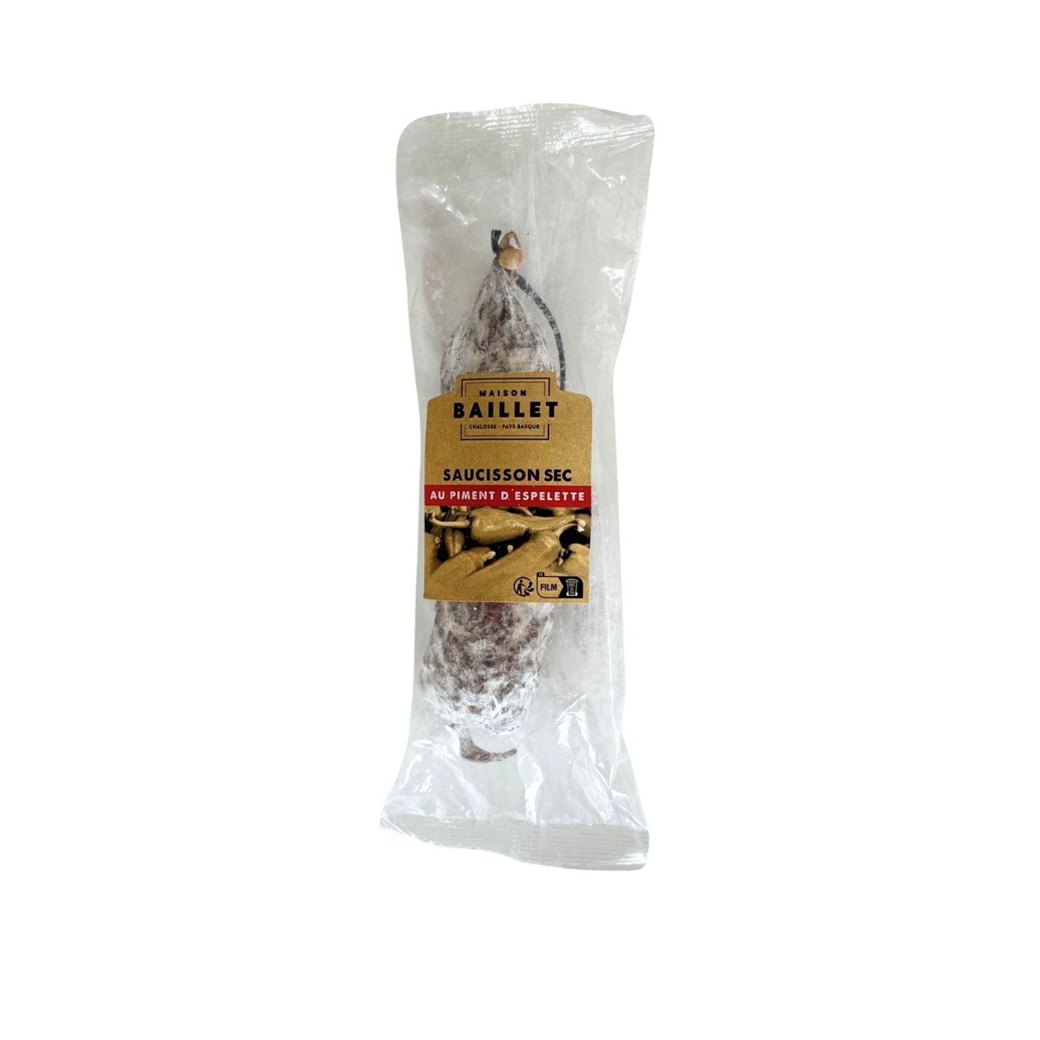 BAILLET Saucisson sec au piment d'Espelette 180g