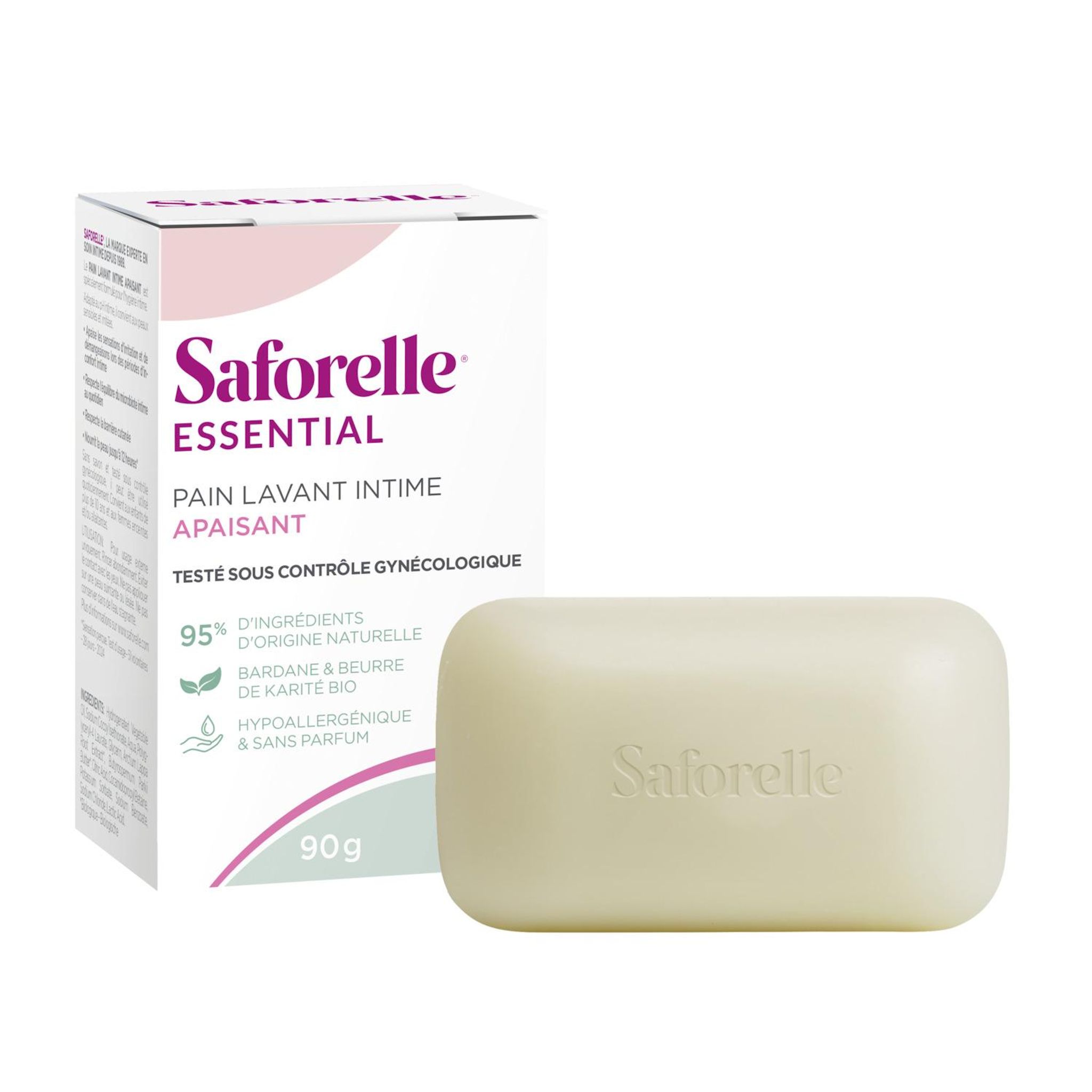 SAFORELLE Pain lavant intime apaisant 90g