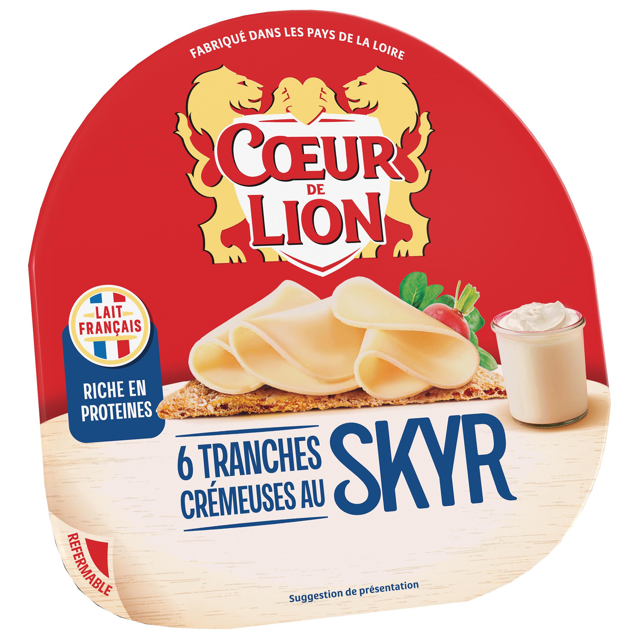 COEUR DE LION Fromage crémeux en tranches au skyr 6 tranches 130g