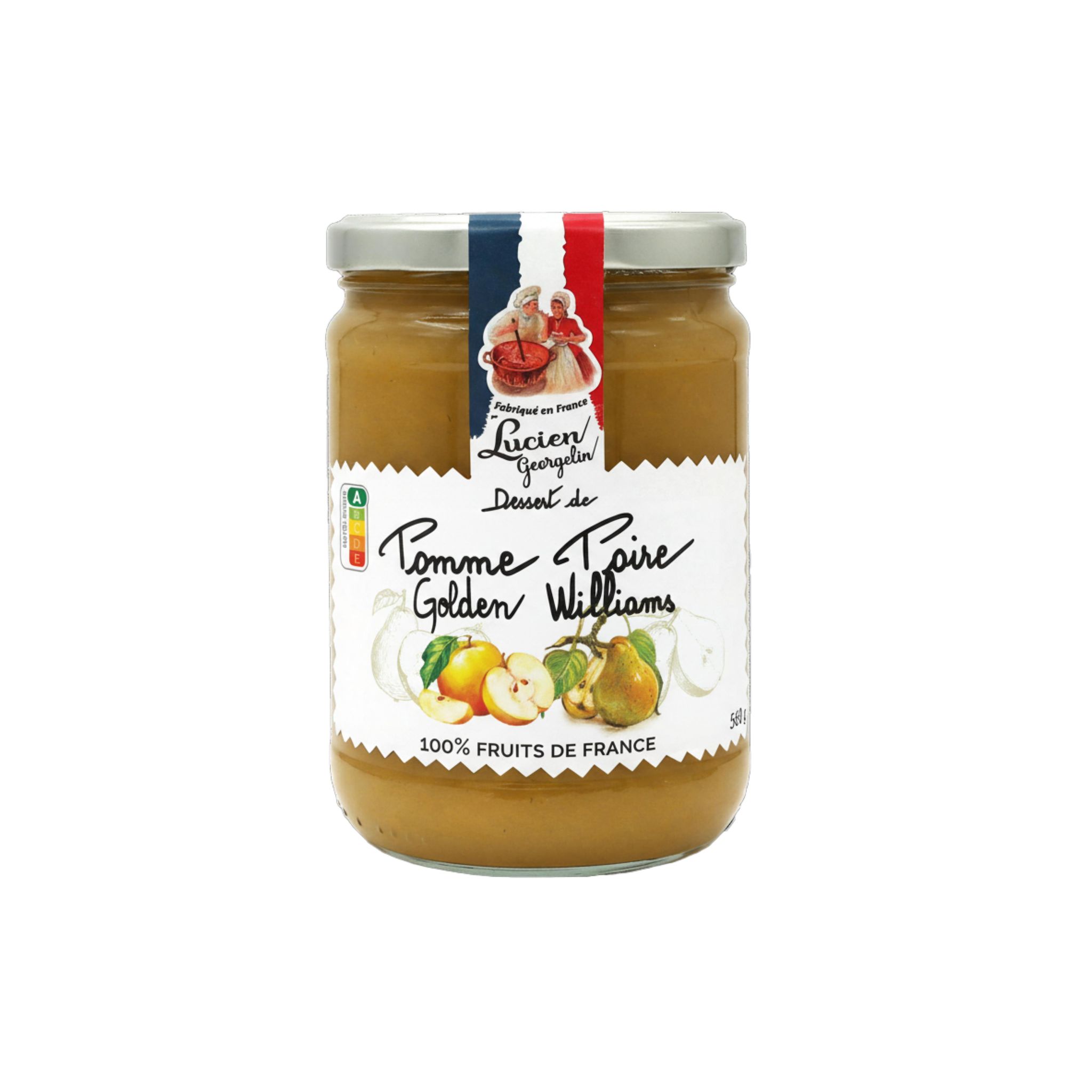 LUCIEN GEORGELIN Dessert de pomme golden et poire williams en bocal 560g