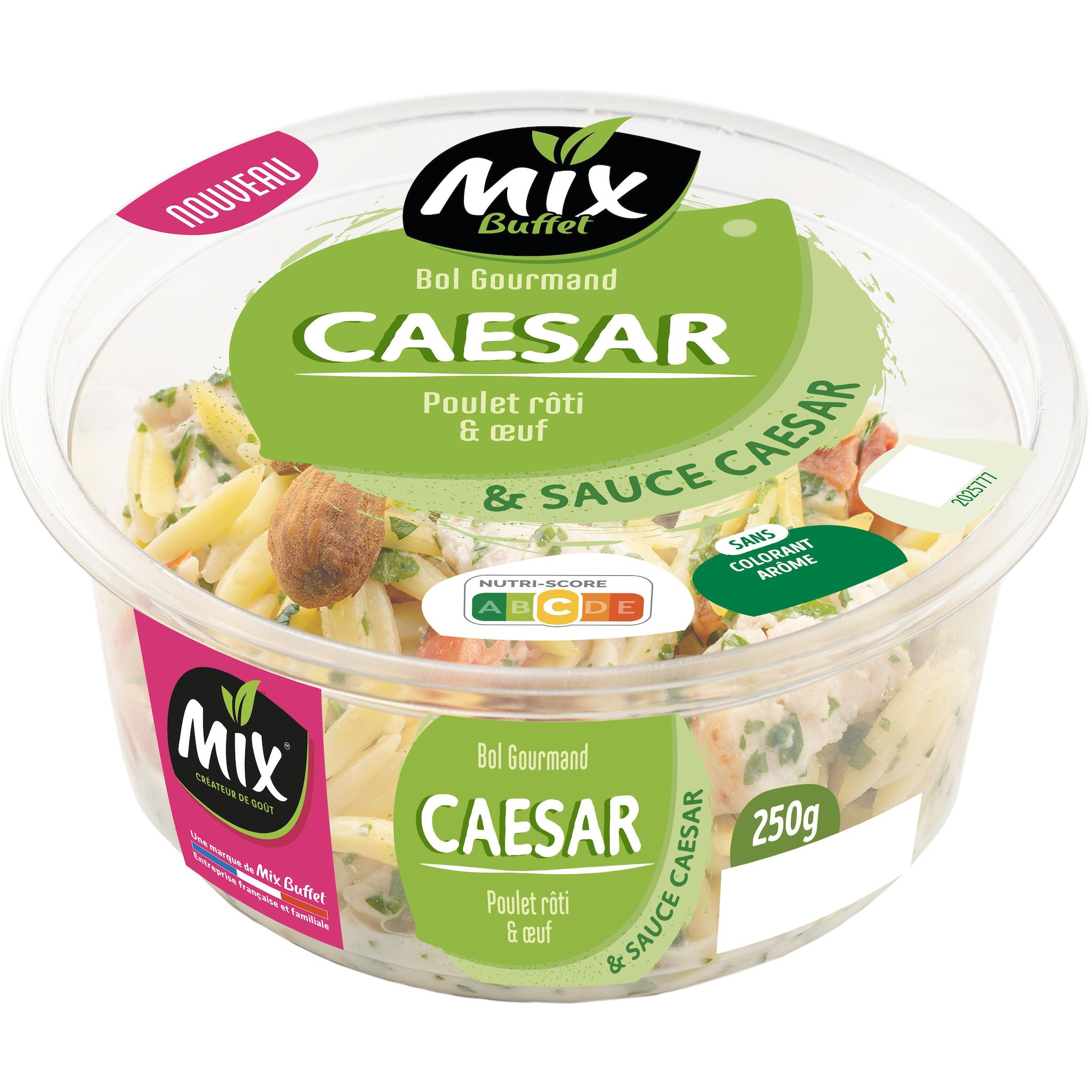 MIX BUFFET Bol gourmand Salade Caesar poulet rôti oeuf fromage 1 part 250g