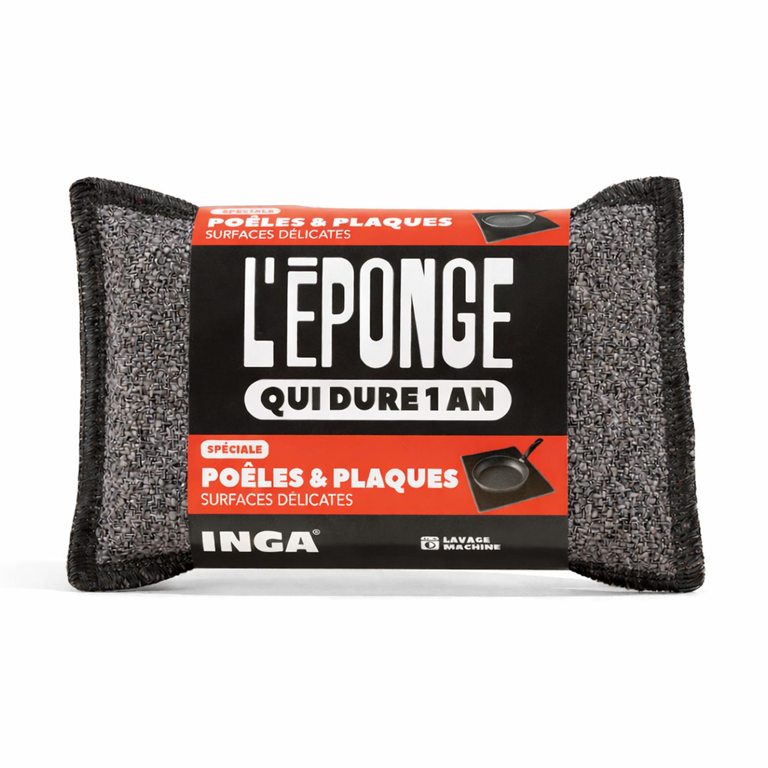 INGA Éponge surface délicate lavable au lave vaisselle 1 pièce