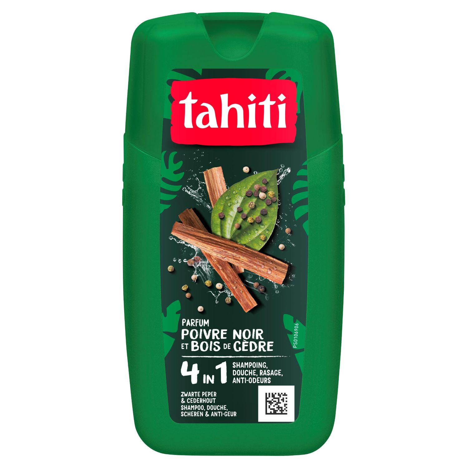 TAHITI Douche 4en1 parfum poivre noir et bois de cèdre 250ml