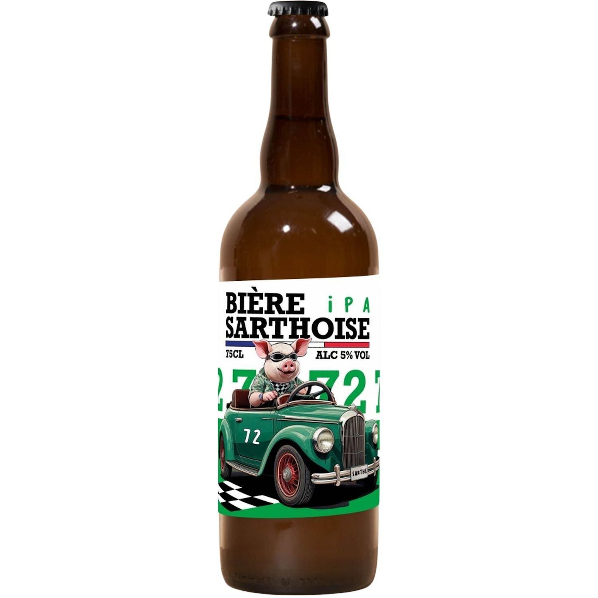 BIERE SARTHOISE Bière blonde légère IPA 72 5% 75cl