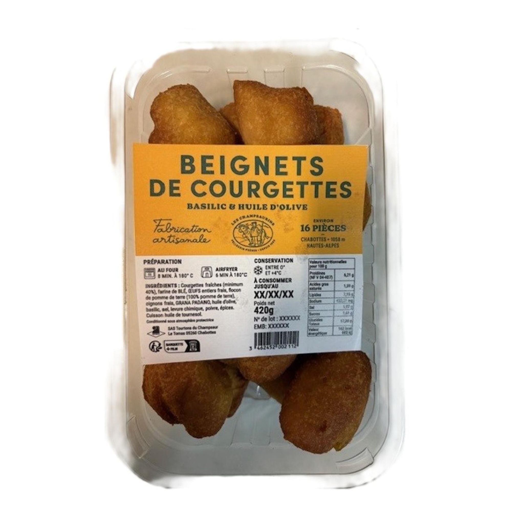 TOURTONS DU CHAMPSAUR Beignets de courgette 420g