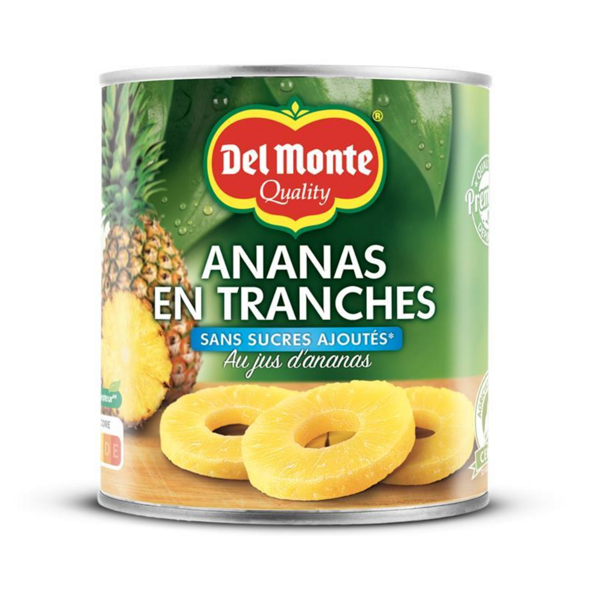 DEL MONTE Ananas en tranches au jus sans sucres ajoutés 820g