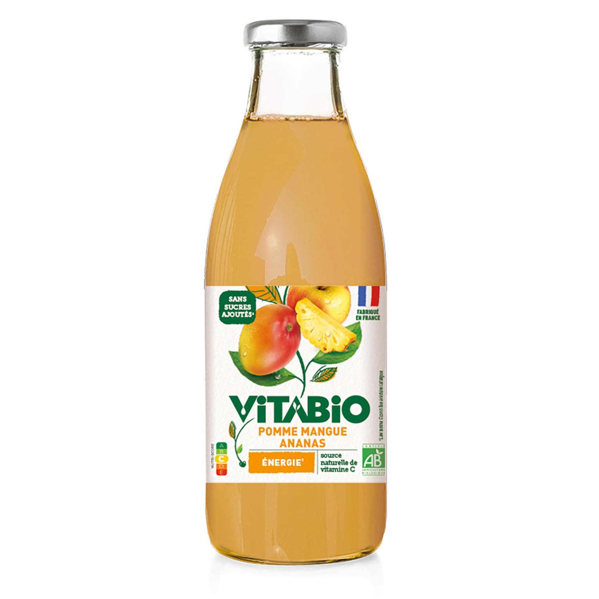 VITABIO Pur jus de pomme mangue ananas 75cl
