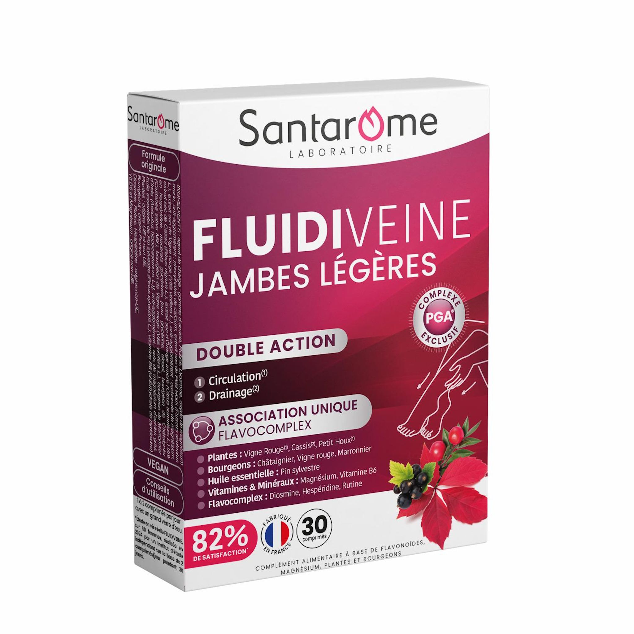 SANTAROME Fluidiveine complément alimentaire jambes légères 30 comprimés