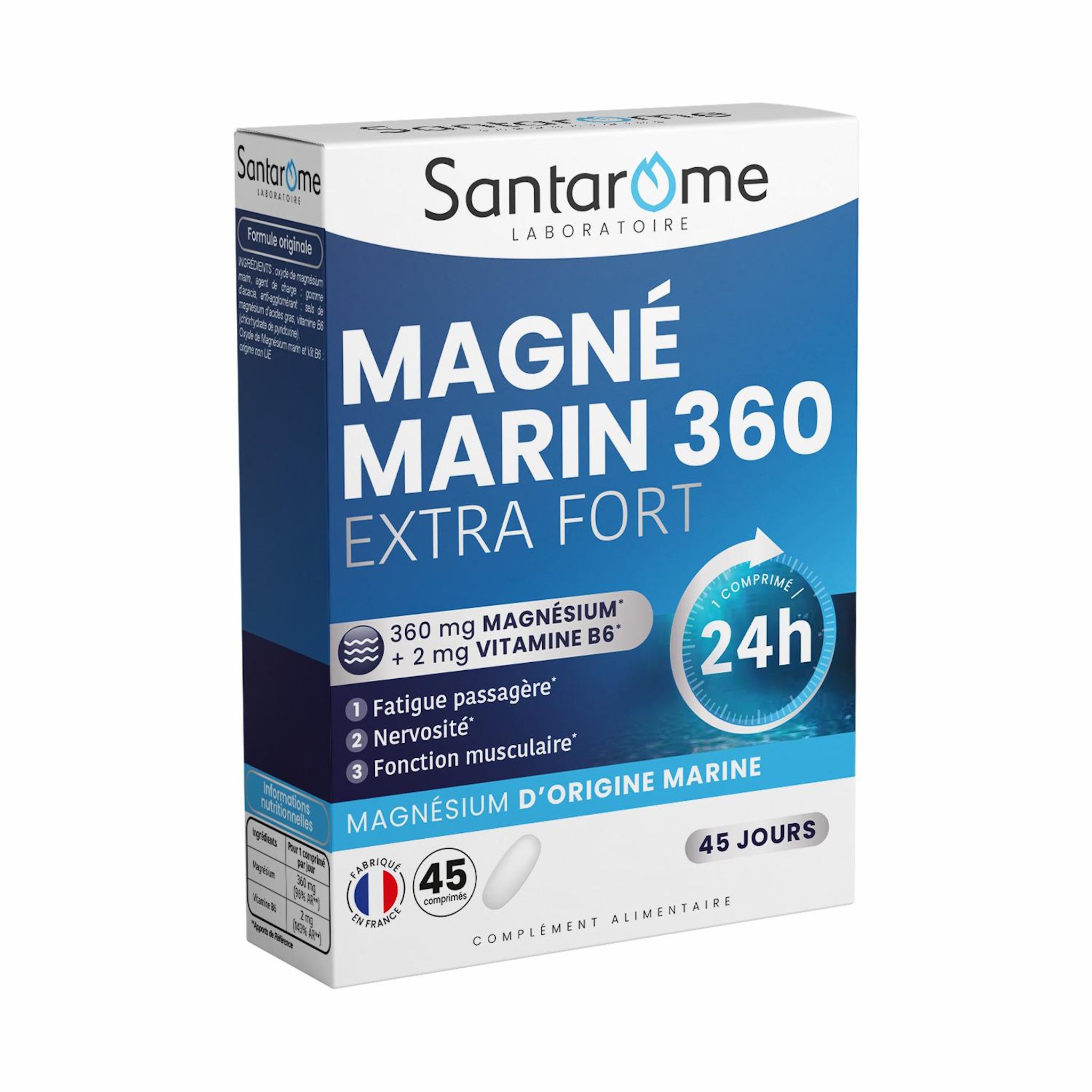 SANTAROME Complément alimentaire magné marin 360 extra fort 45 comprimés
