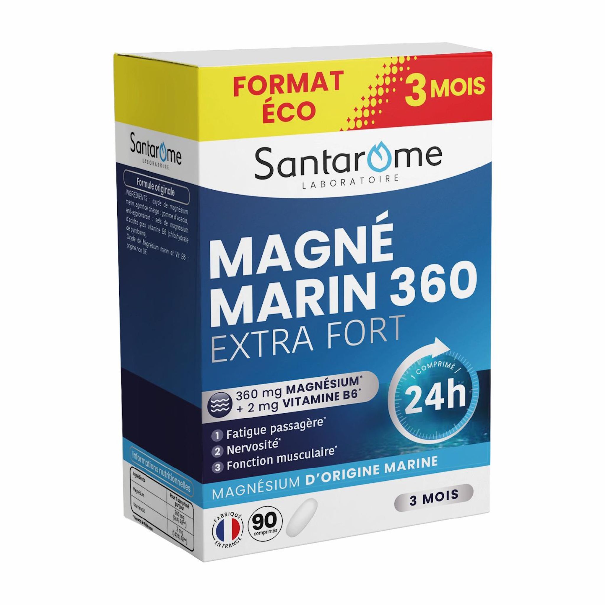 SANTAROME Complément alimentaire magné marin 360 extra fort 90 comprimés