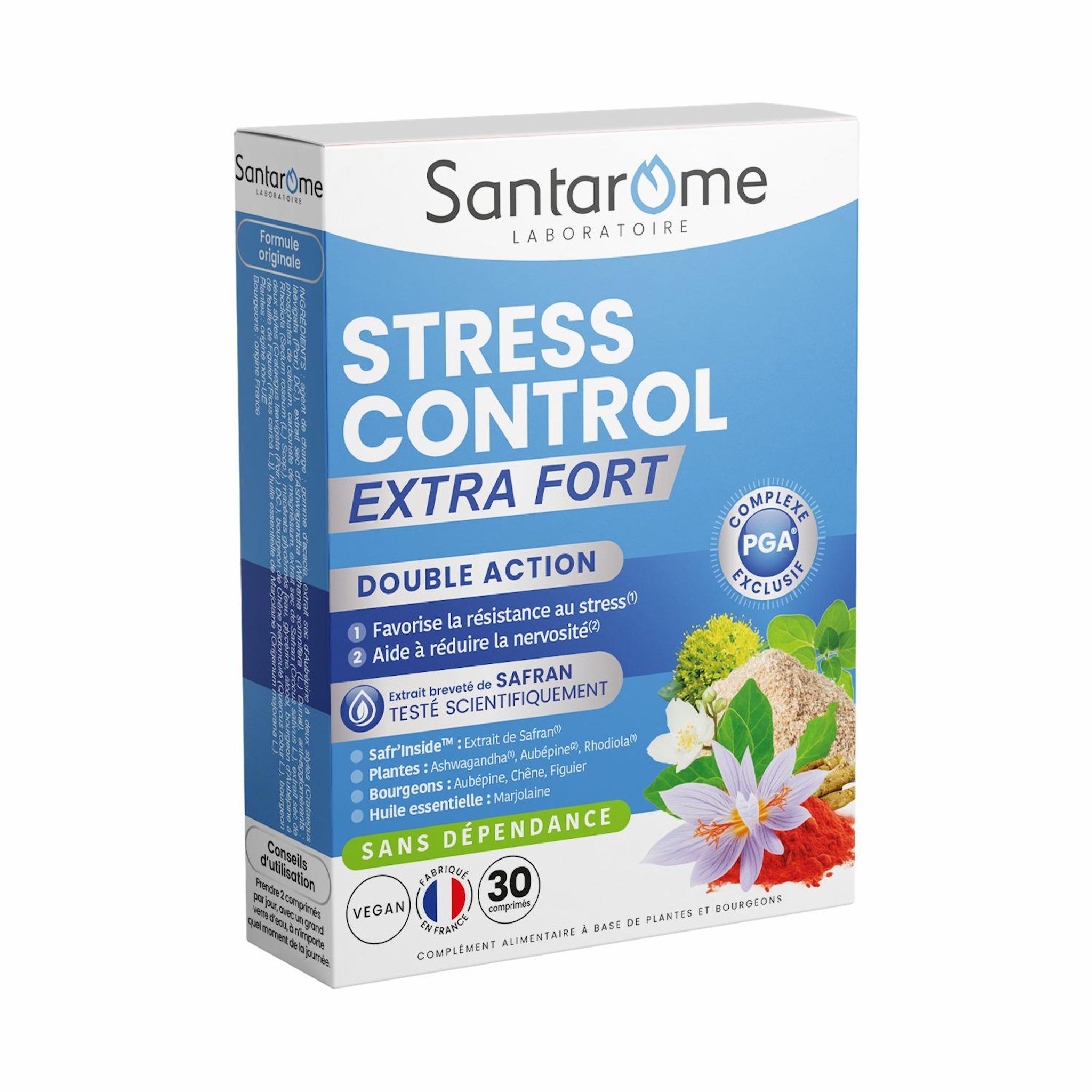 SANTAROME Complément alimentaire stress extra fort 30 comprimés