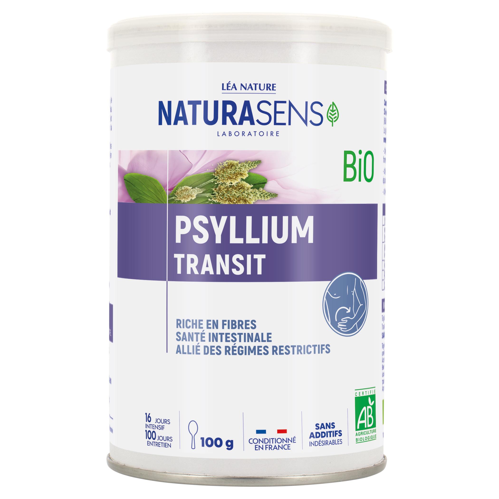 NATURASENS Complément alimentaire psyllium spécial transit bio 16 jours 100g