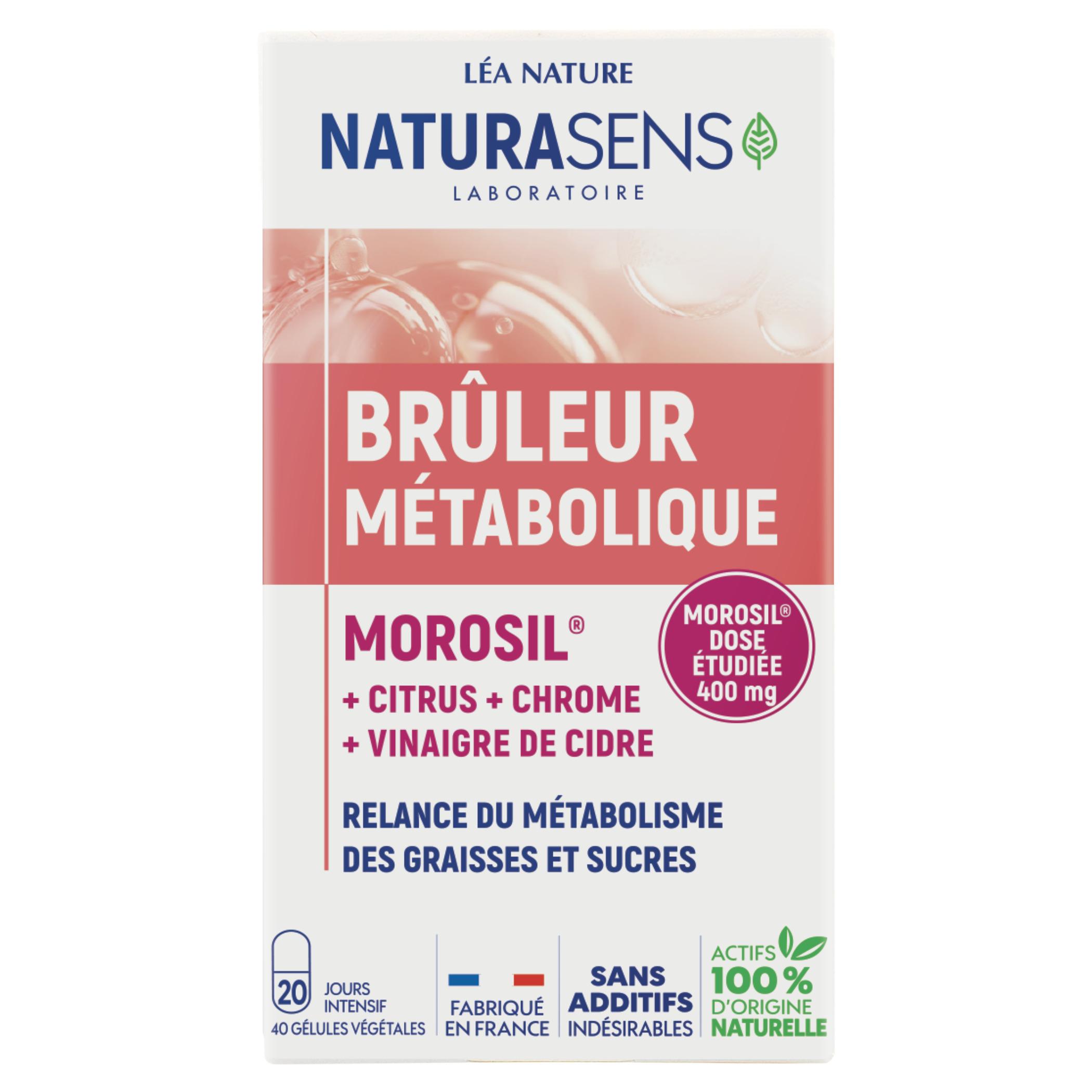 NATURASENS Complément alimentaire brûleur métabolique à base de morosil 20 jours 40 gélules