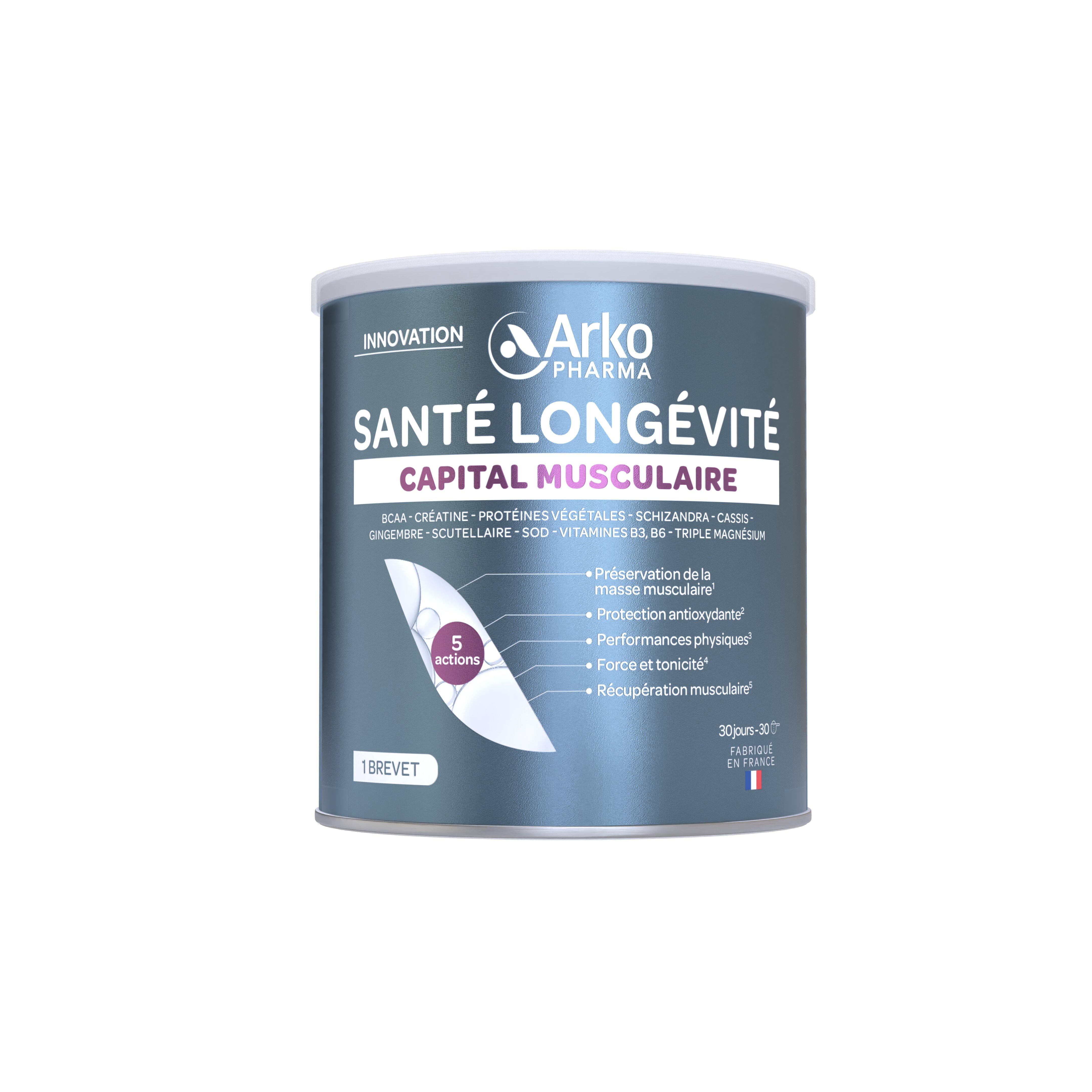 ARKOPHARMA Complément alimentaire santé longévité capital musculaire 285g 