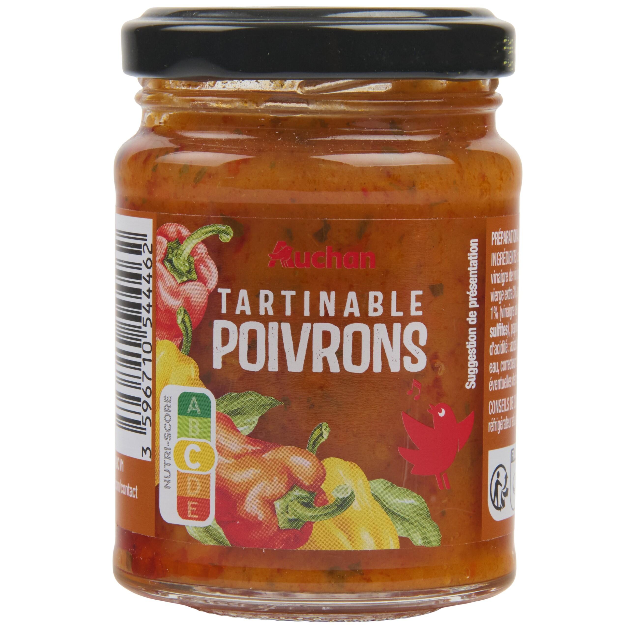 AUCHAN Tartinable aux poivrons 90g