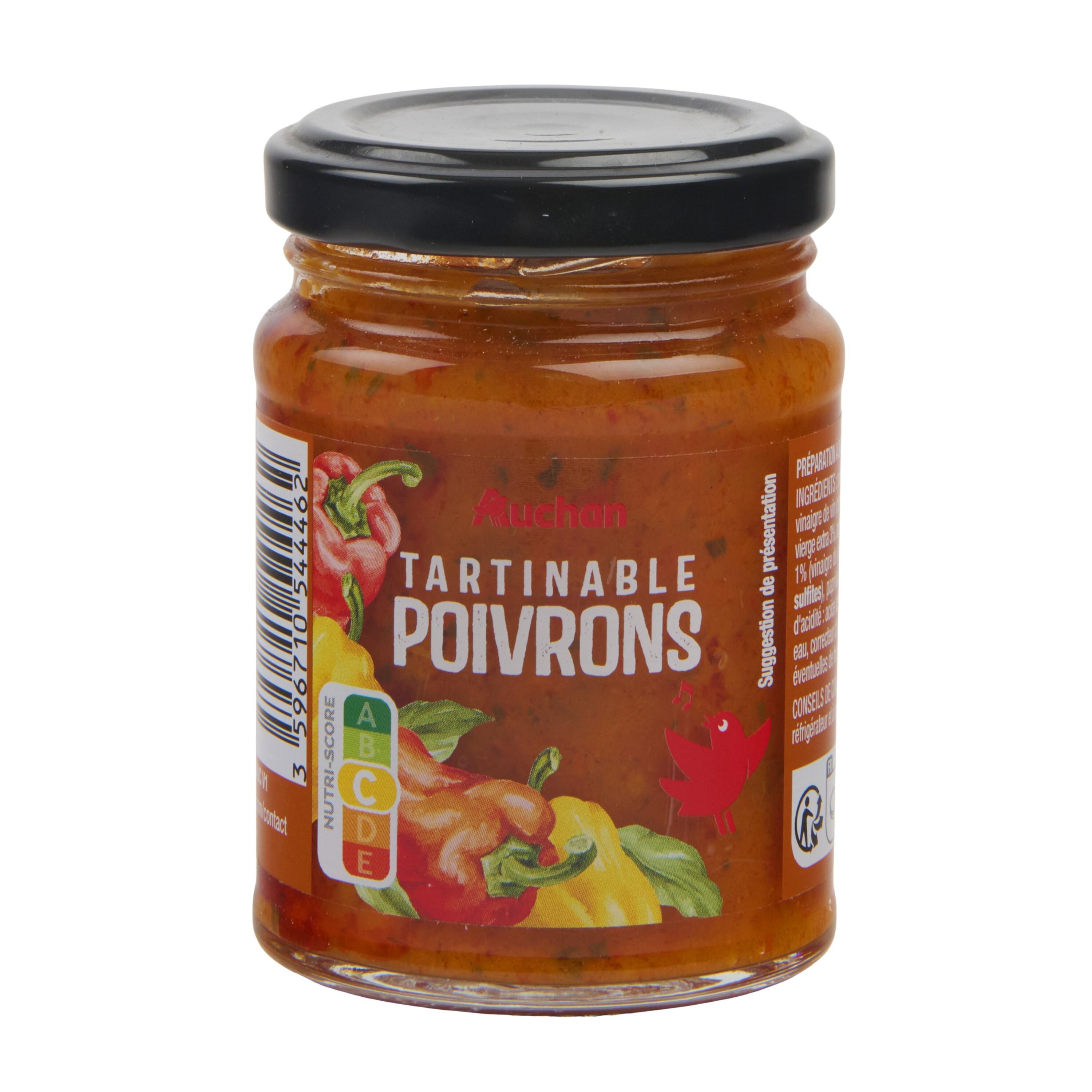 Voir la diapositive 3 : AUCHAN Tartinable aux poivrons 90g