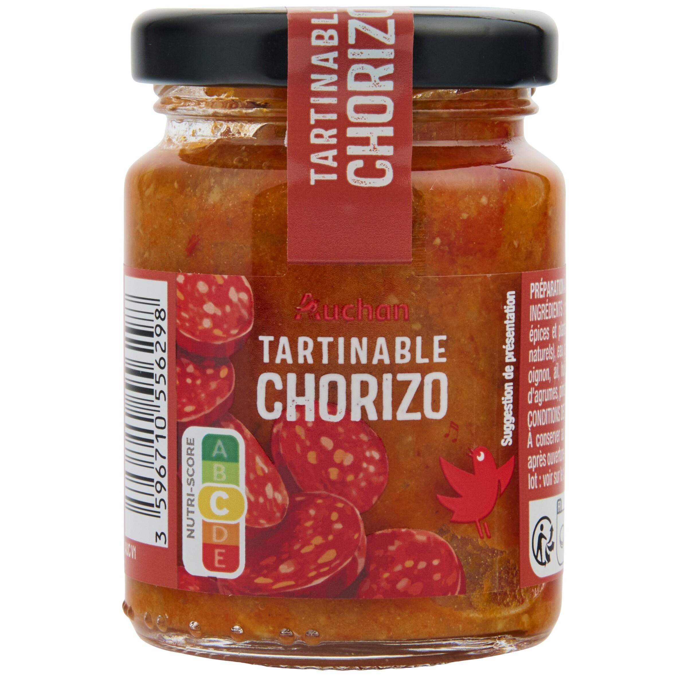 AUCHAN Tartinable au chorizo 90g