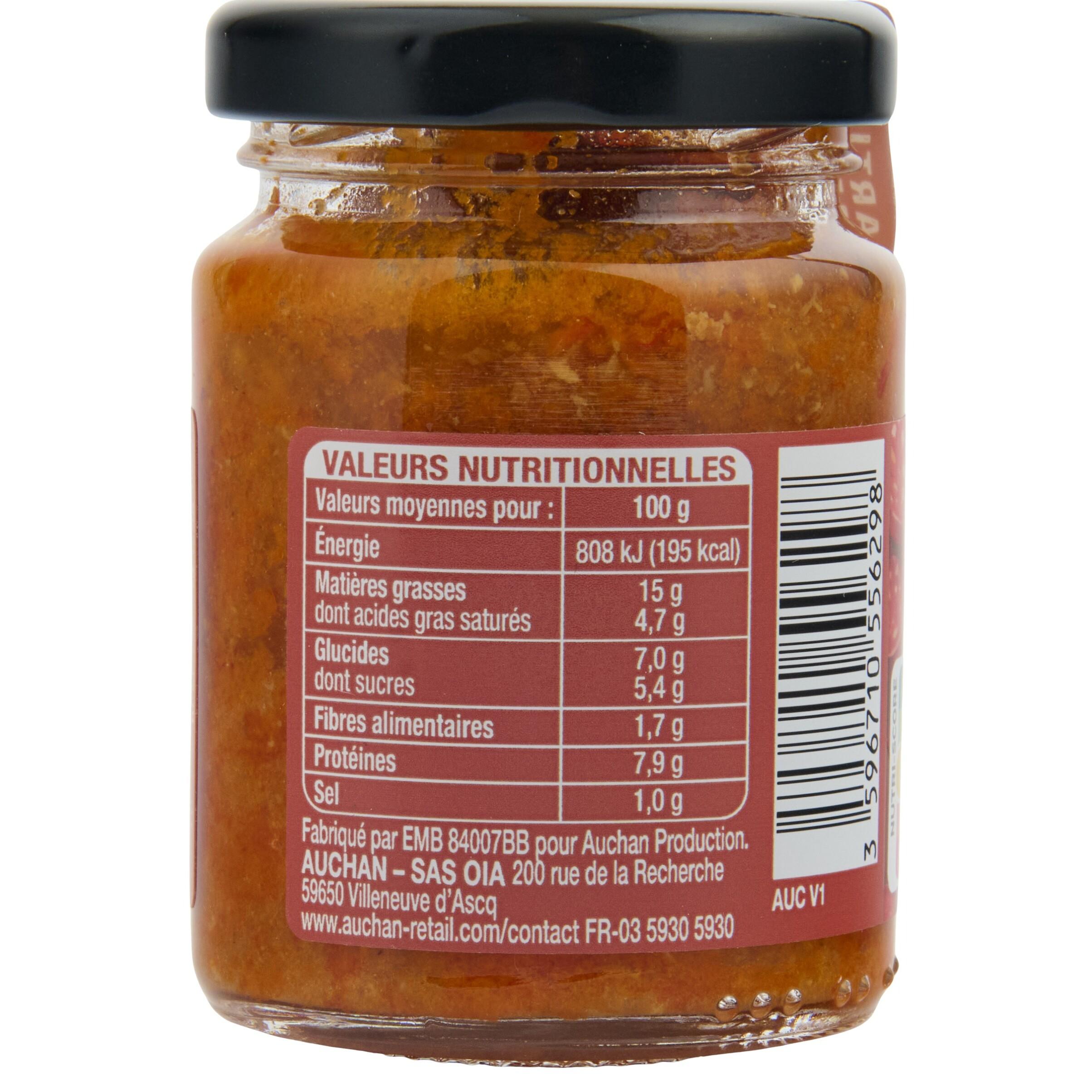 Voir la diapositive 3 : AUCHAN Tartinable au chorizo 90g