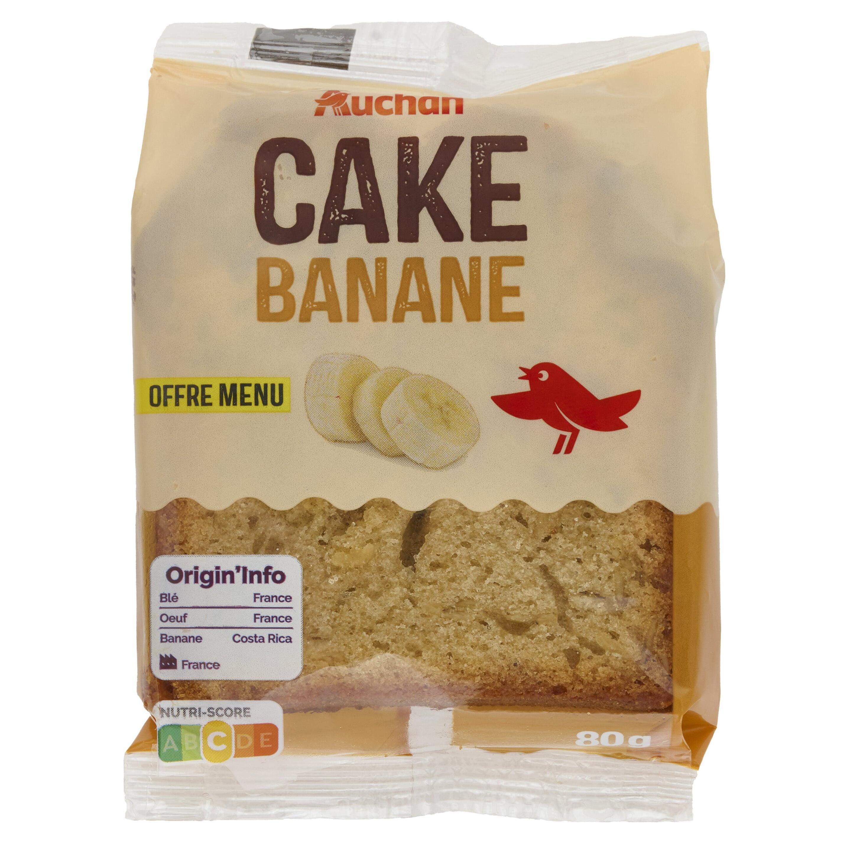 AUCHAN Cake à la banane 1 part 80g
