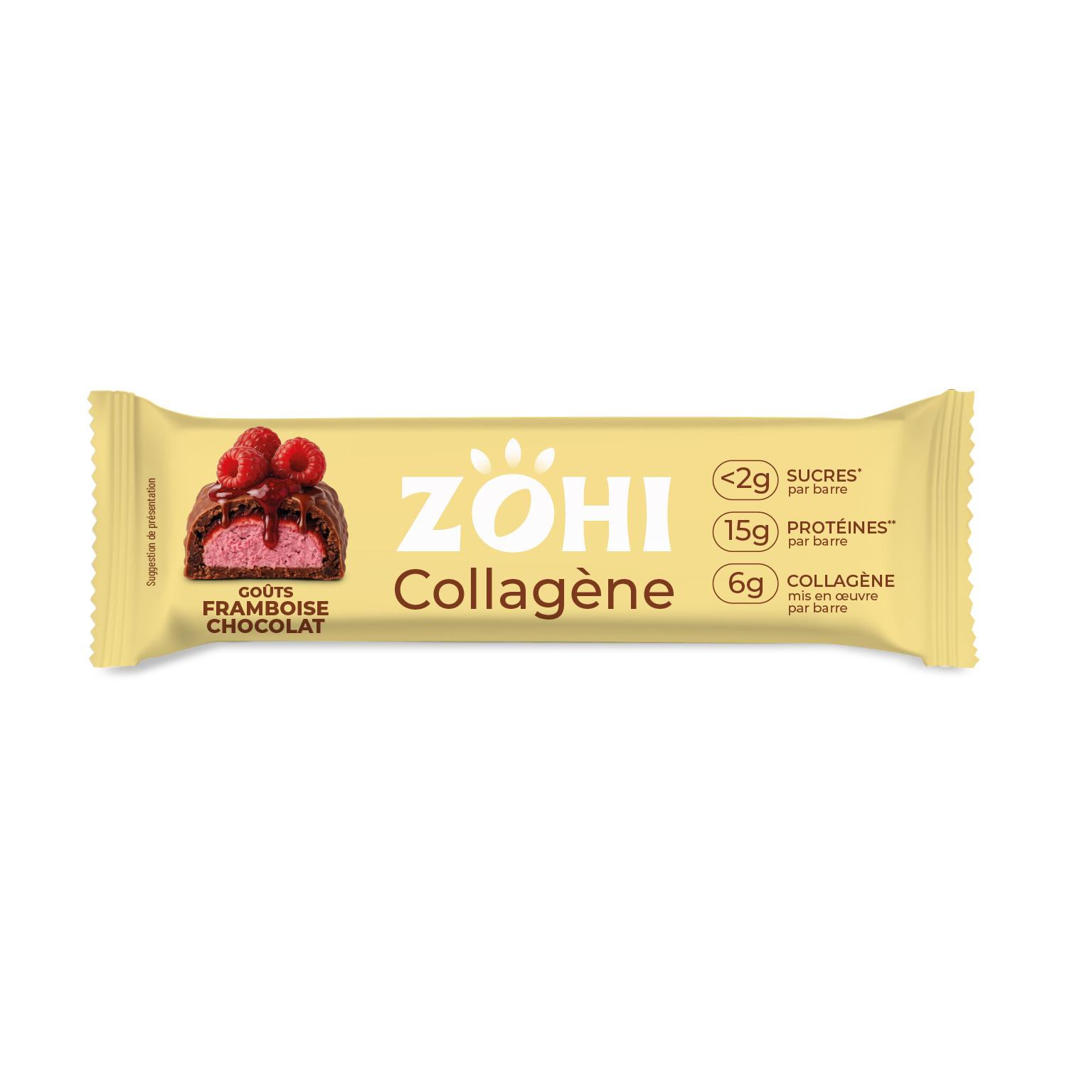 ZOHI Barre collagène framboise et chocolat 50g