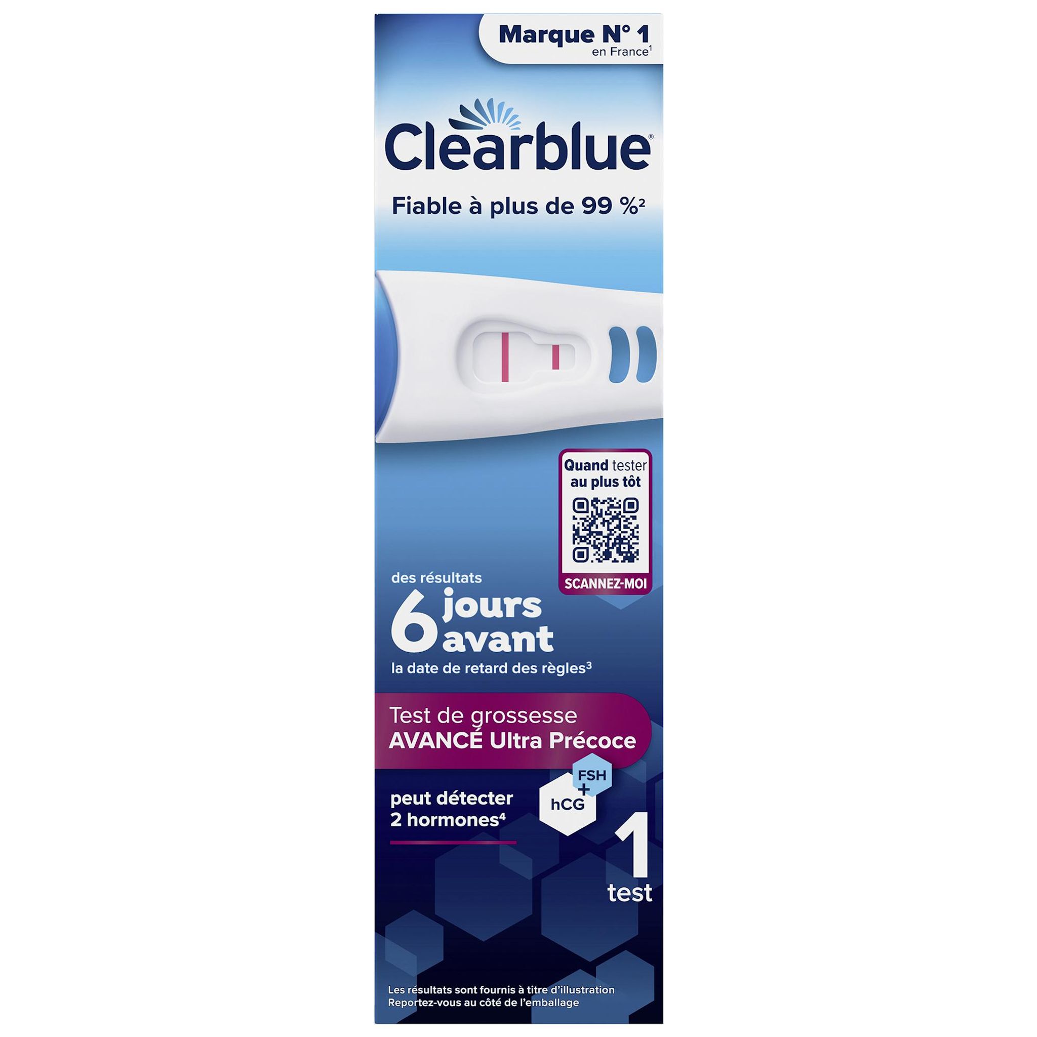CLEARBLUE Test de grossesse ultra précoce 1 test