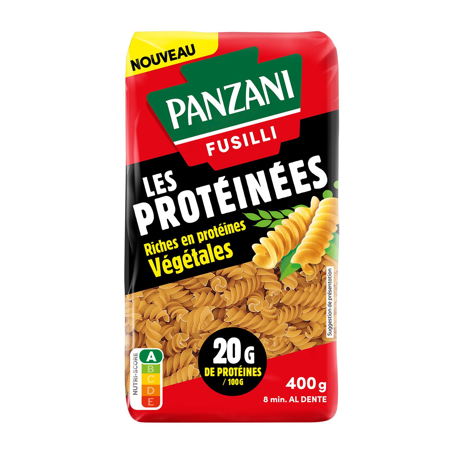 PANZANI Fusilli protéinées riches en protéines végétales 400g