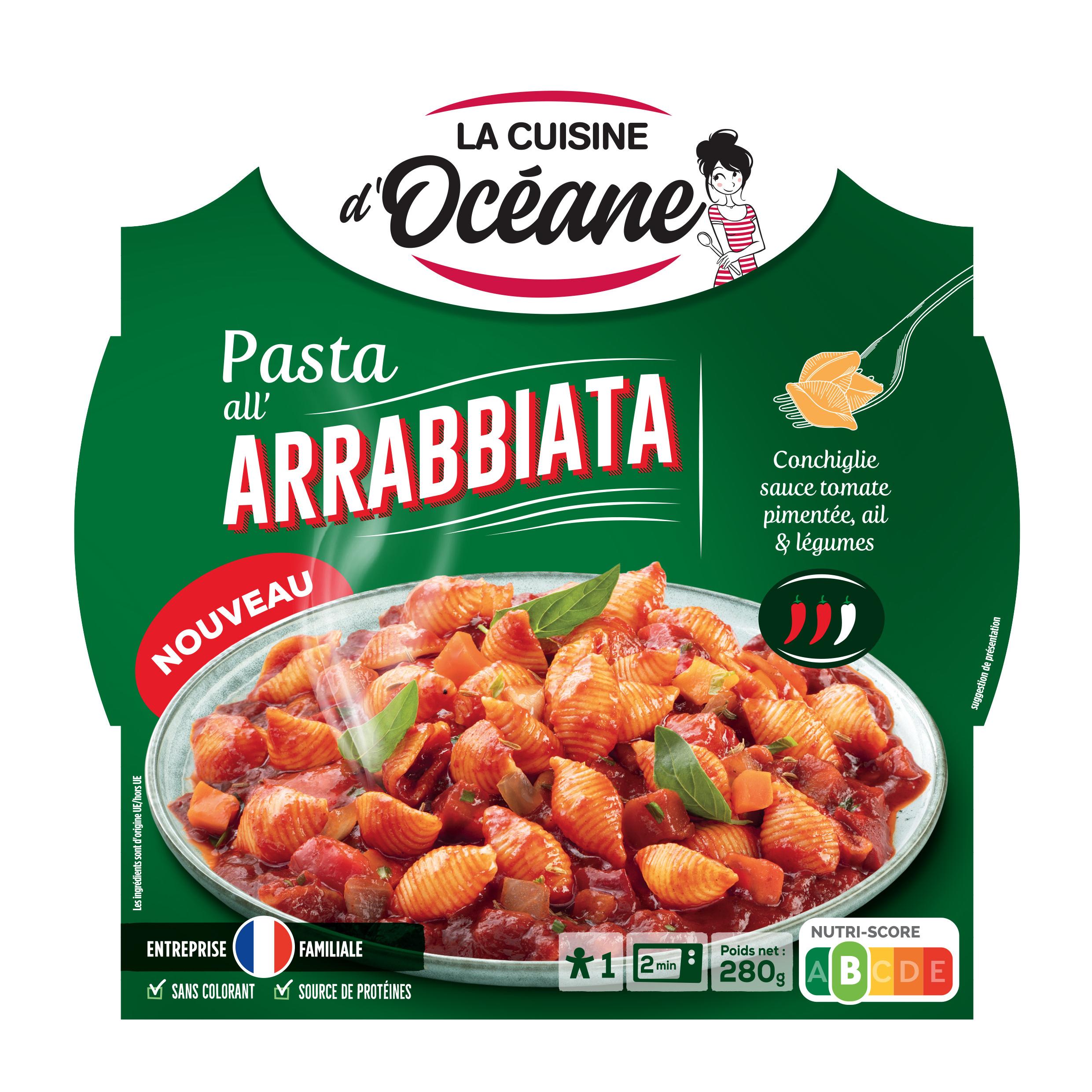 LA CUISINE D'OCEANE Pasta sauce arrabbiata aux légumes barquette 1 portion 280g